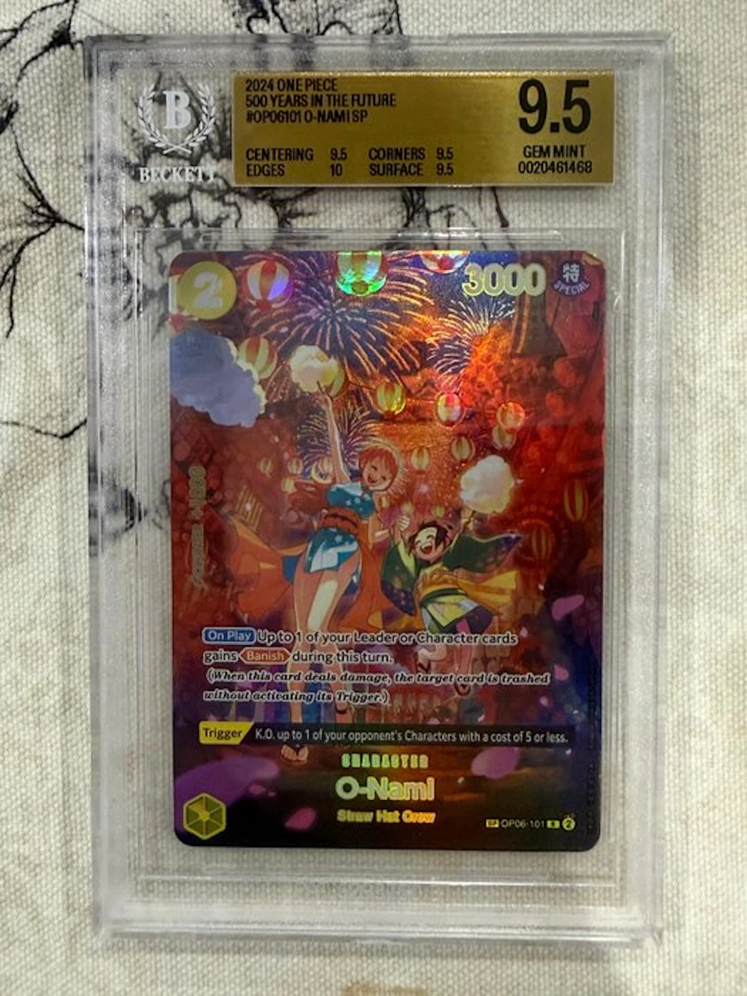 Bandai - 1 Graded card - One Piece - Nami SP OP06-101 - Beckett 9.5