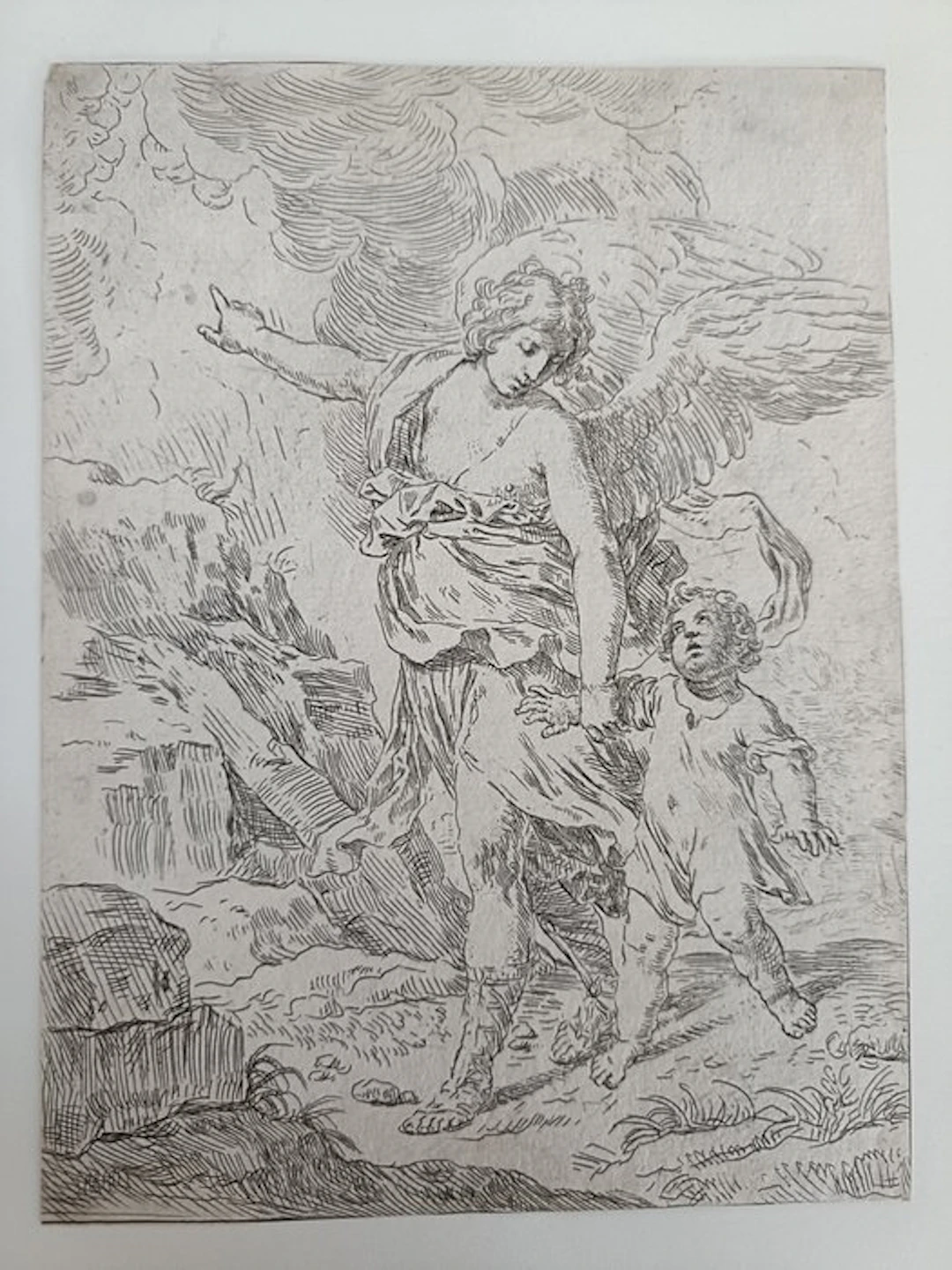 Simone Cantarini (1612-1648), after - L'Angelo Custode