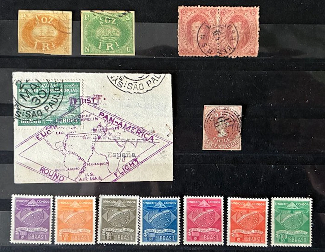 South America 1852/1930 - Various better stamps and a series.