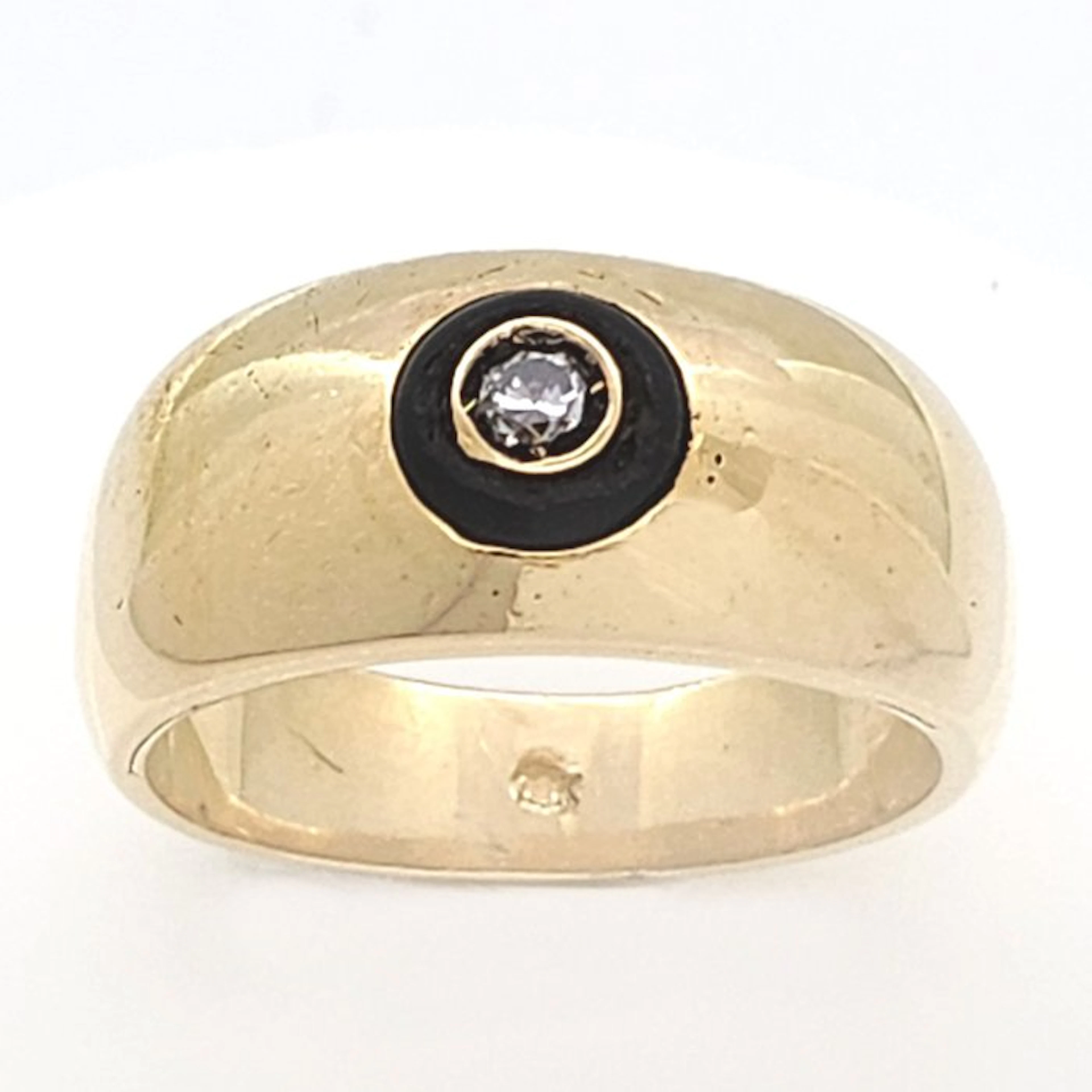 Ring - 18 kt. Yellow gold - 0.12ct. tw. Diamond (Natural)