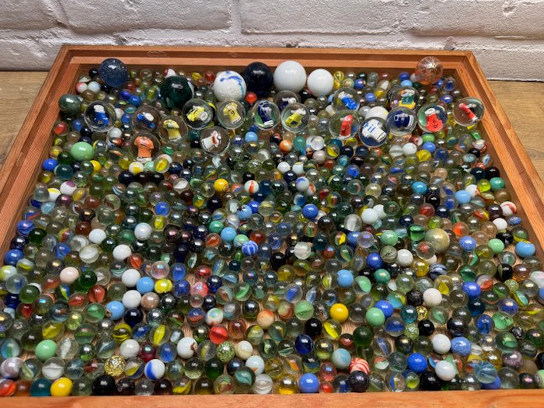 6 KG - Vintage & Modern US & EU glass Marbles collection...