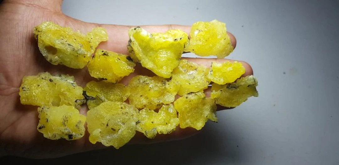 Natural yellow color Rough Brucite from Pakistan Crystals- 197 g - (33)