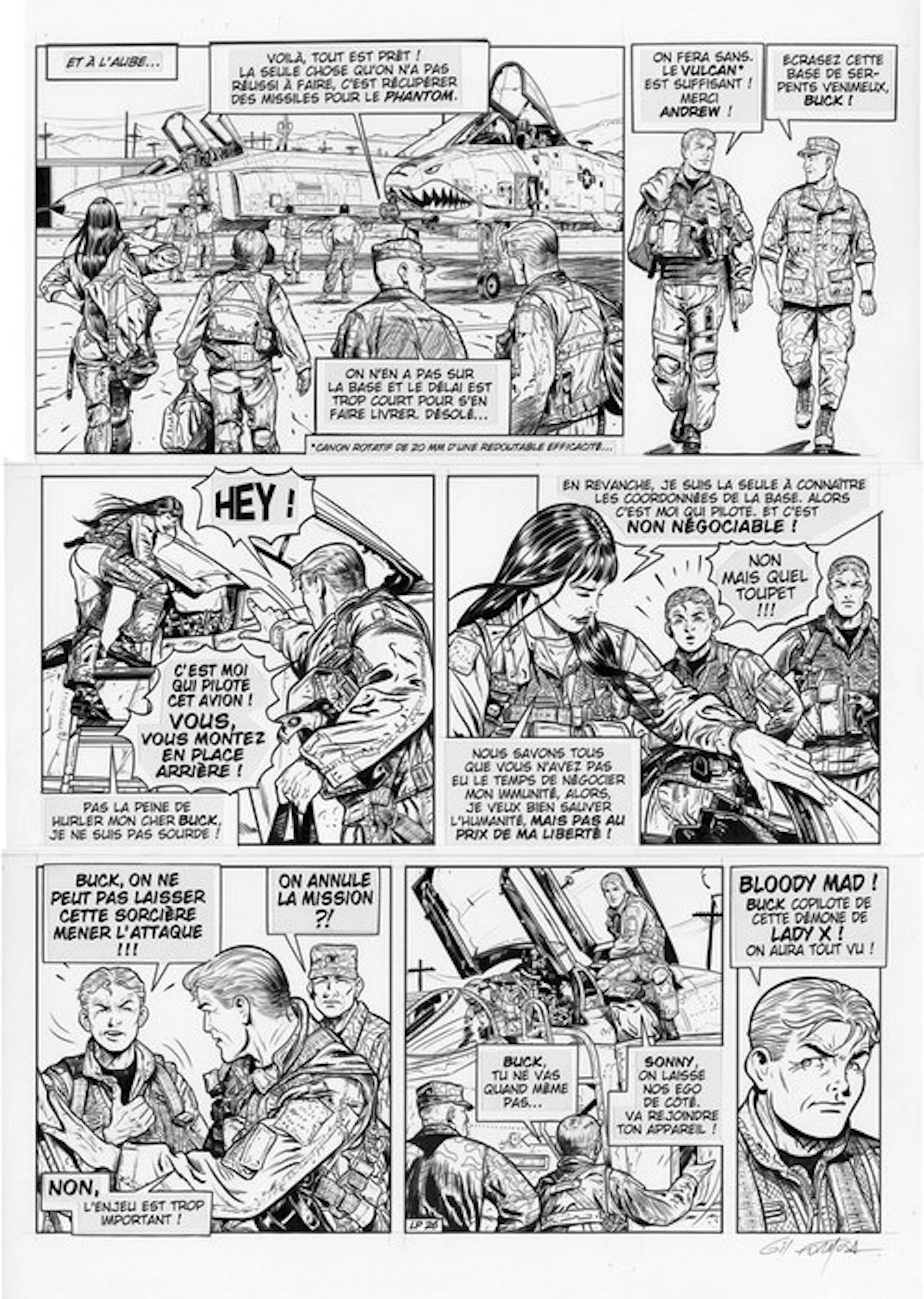 Gil Formosa Original page - Buck Danny - Buck Danny T58 P26