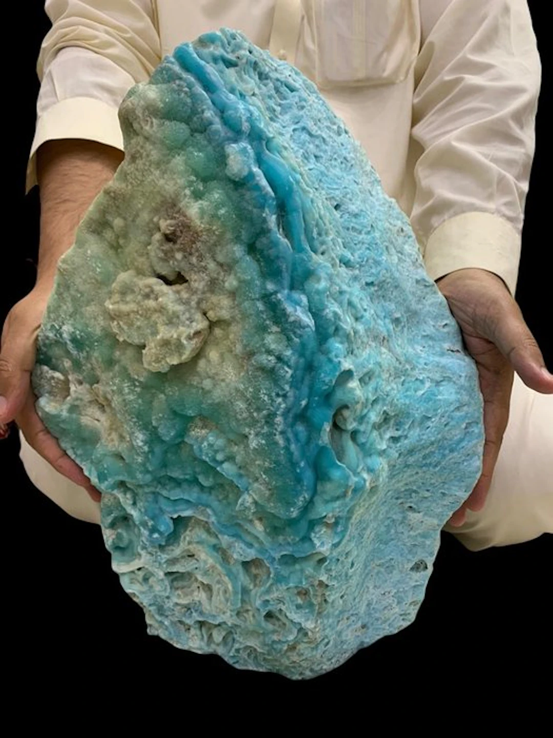 Rare High Quality Blue Aragonite Huge Rough Specimen...