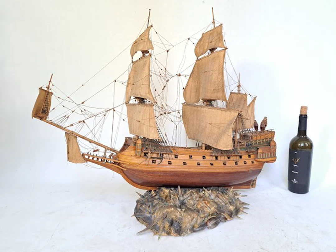 Model ship - Zeilschip - French ship of the line 'La Couronne'