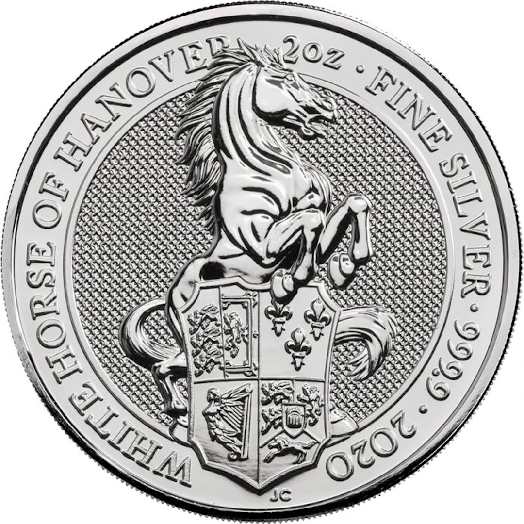 United Kingdom. 5 Pounds 2020 "White Horse of Hanover " 2 Oz (No reserve price)