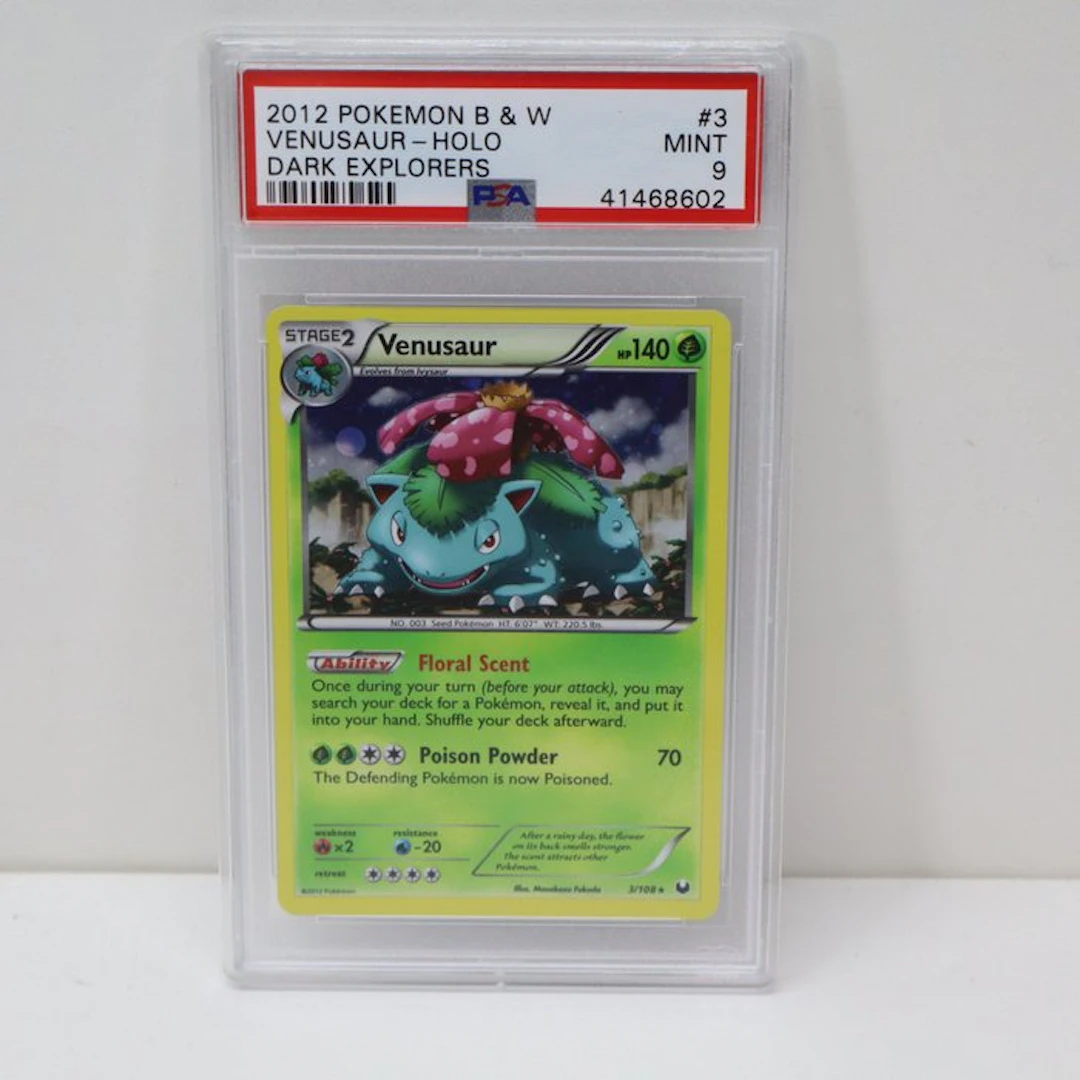 Pokémon - 1 Graded card - Venusaur 3 Holo - PSA 9 - Black...