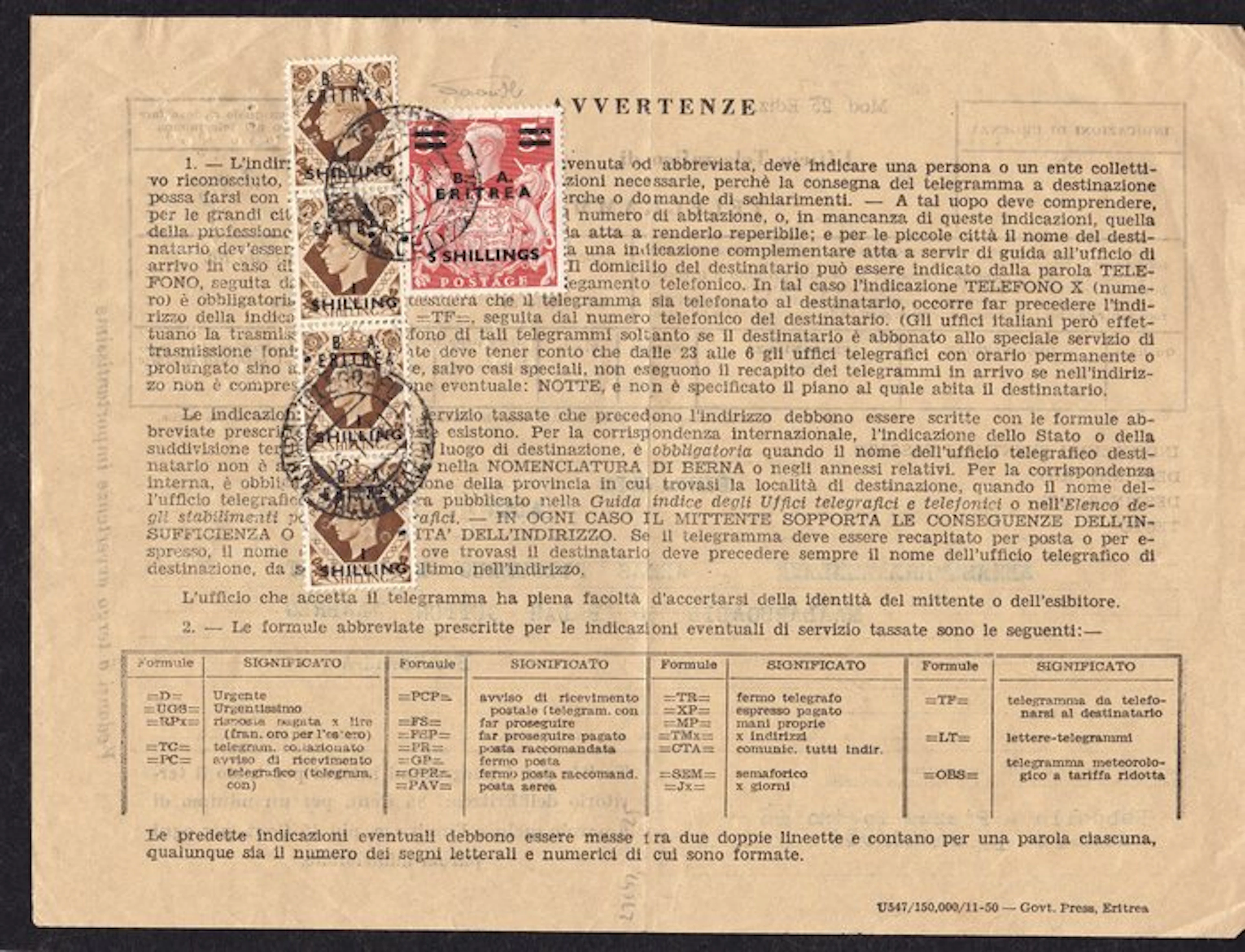 Great Britain - Occupation of Italian colonies (1942-1949) 1948 - B.A