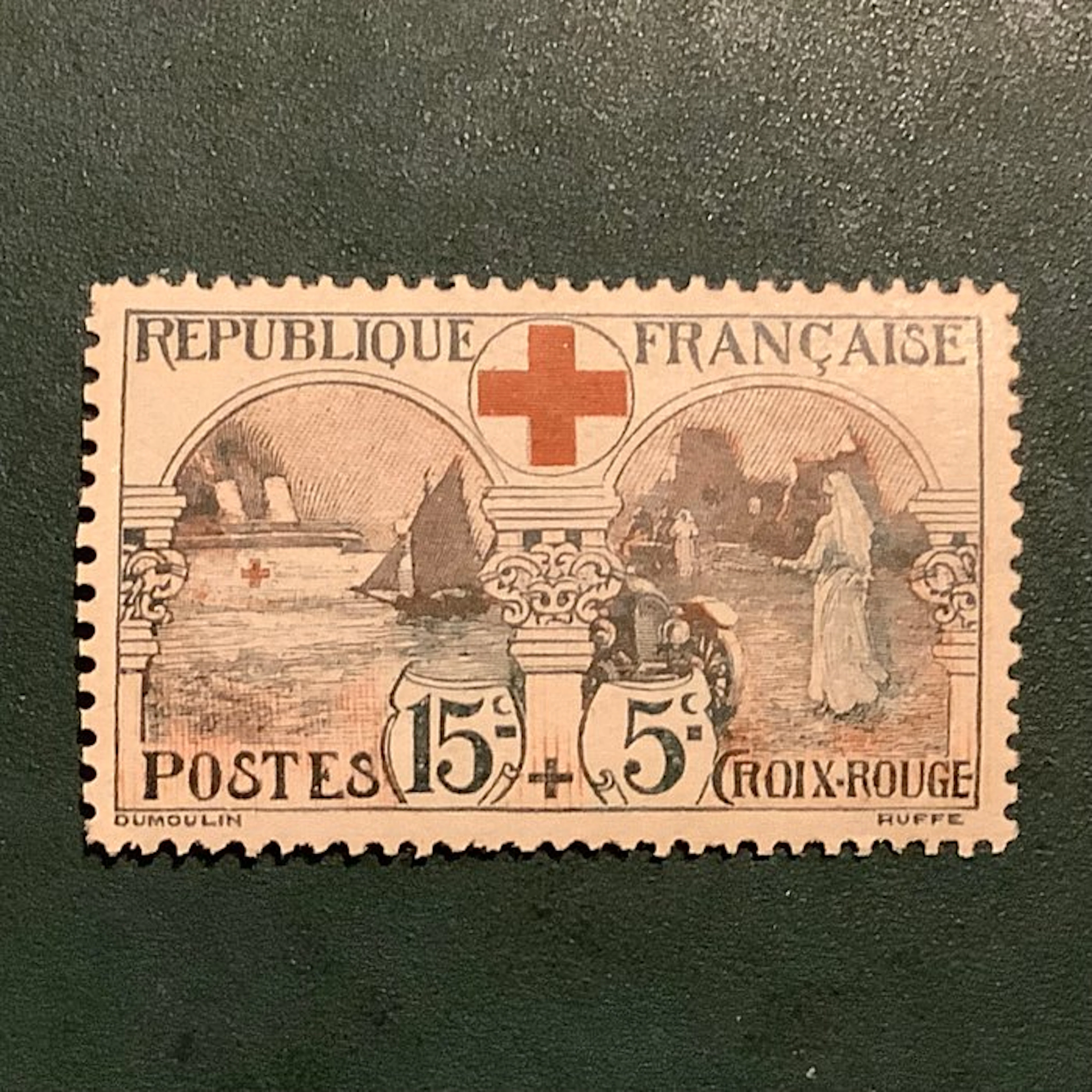 France 1918 - Red cross stamp with good centring - MNH - Yvert 156