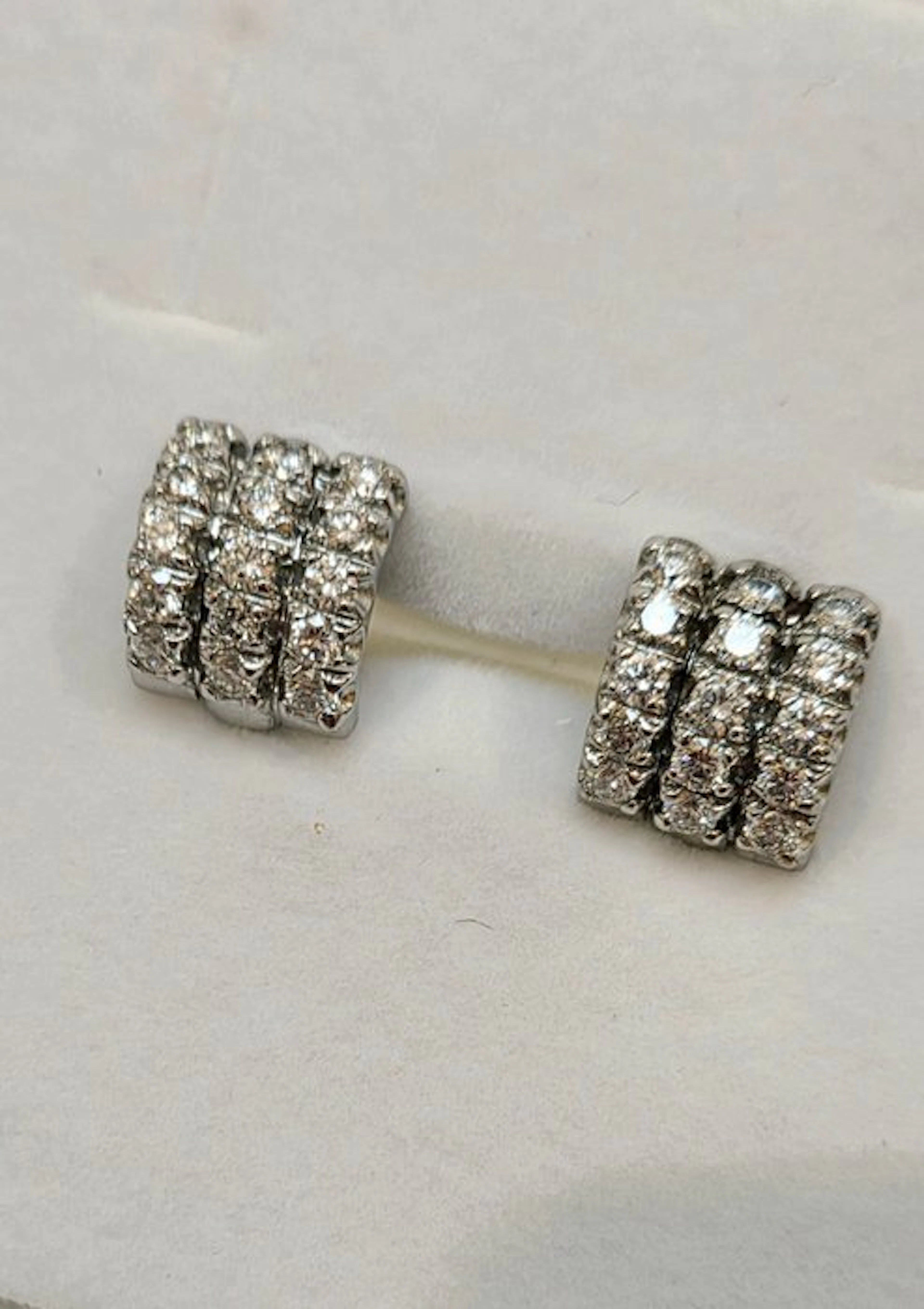 Earrings - 18 kt. White gold Diamond (Natural) - Like New