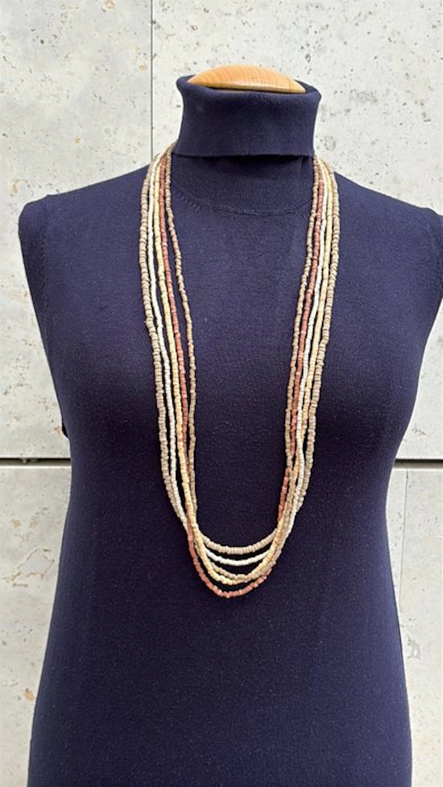 Ancient Egyptian Terracotta Beaded necklace. - 100 cm