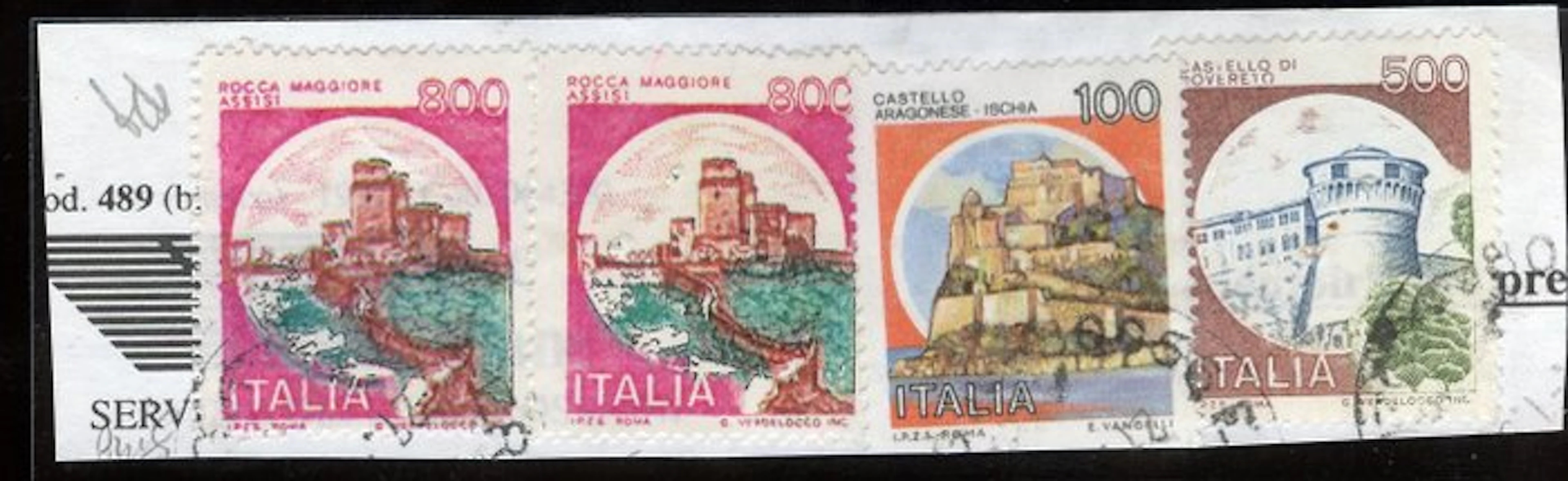 Italy - Pair of 800 Lire Castelli coins