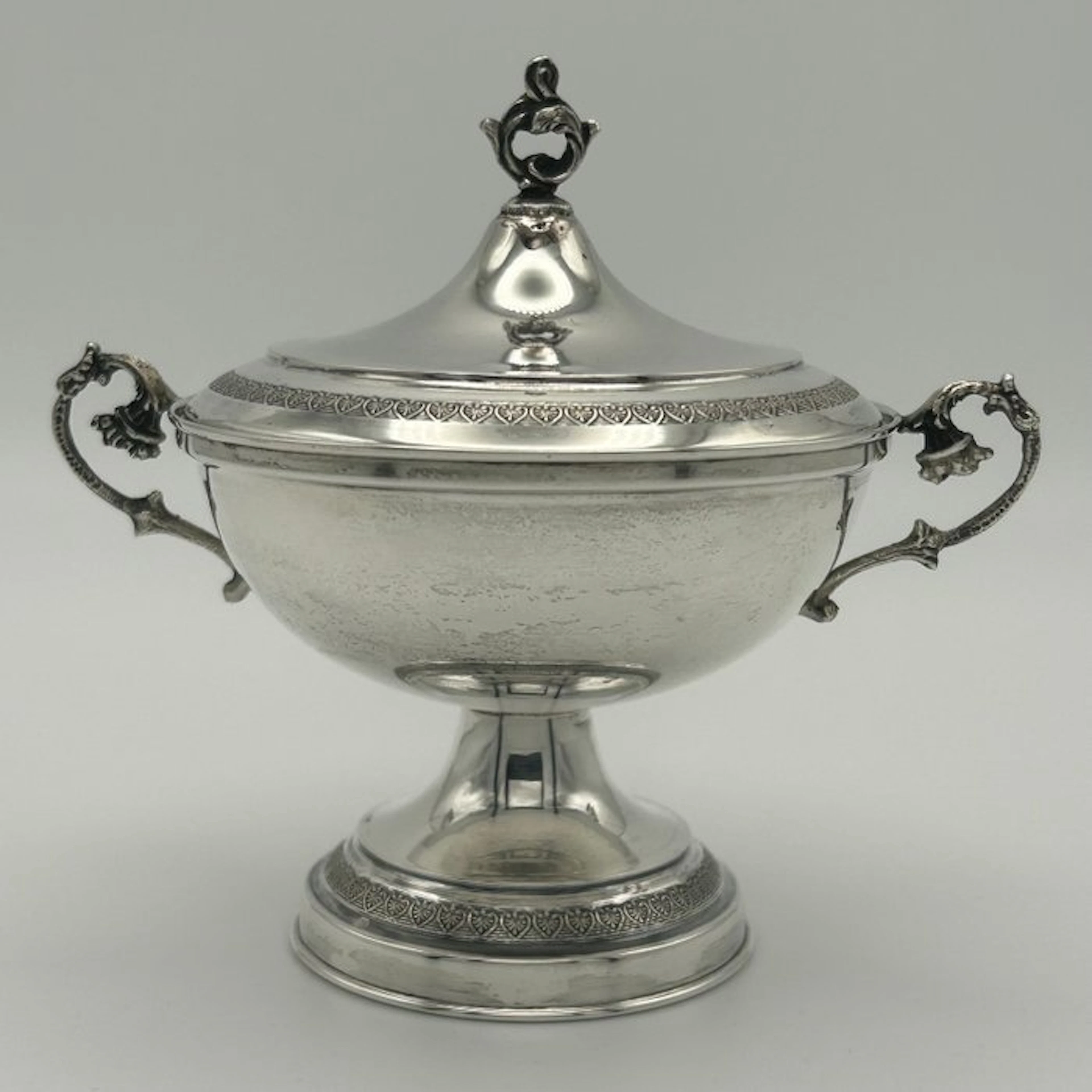 Manifattura italiana - Sugar bowl - .800 silver