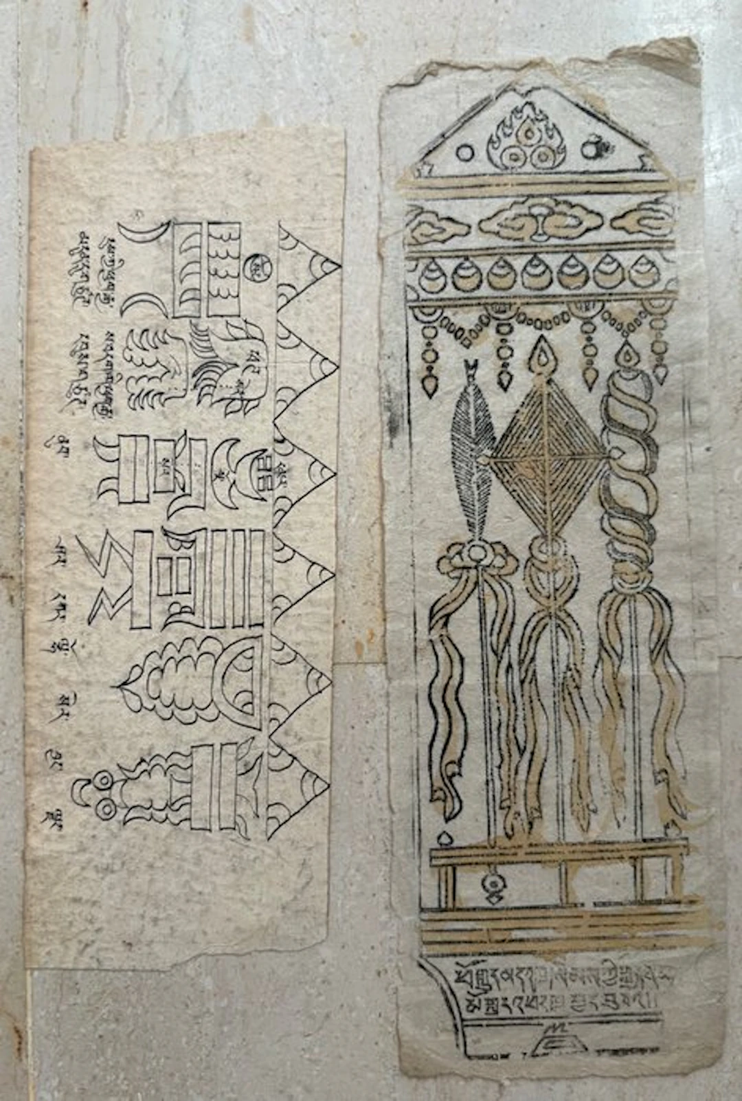 Collection of 2 Mongolian–Tibetan Buddhist Ritual...
