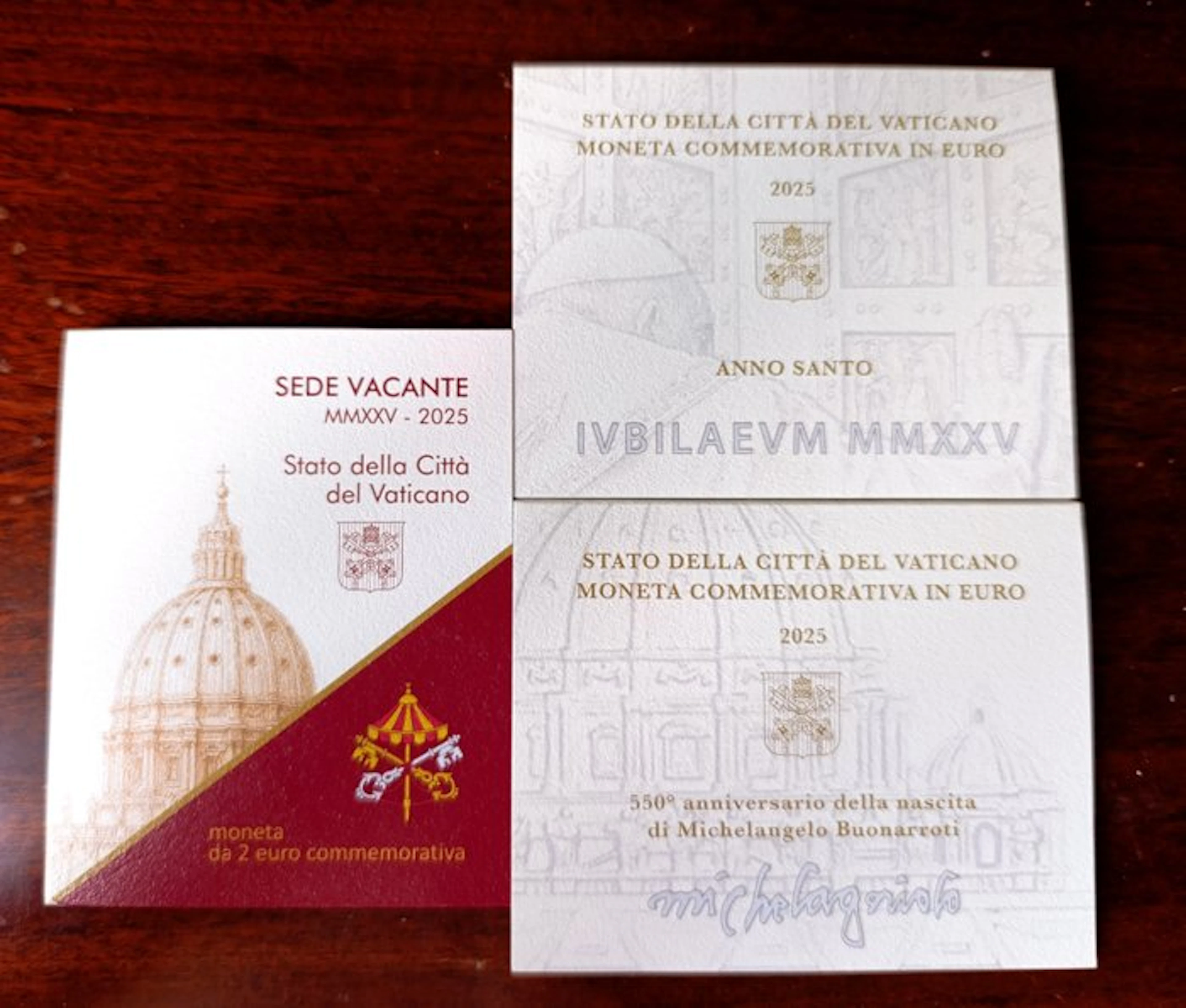 Vatican. 2 Euro 2025 (3 coins) (No reserve price)