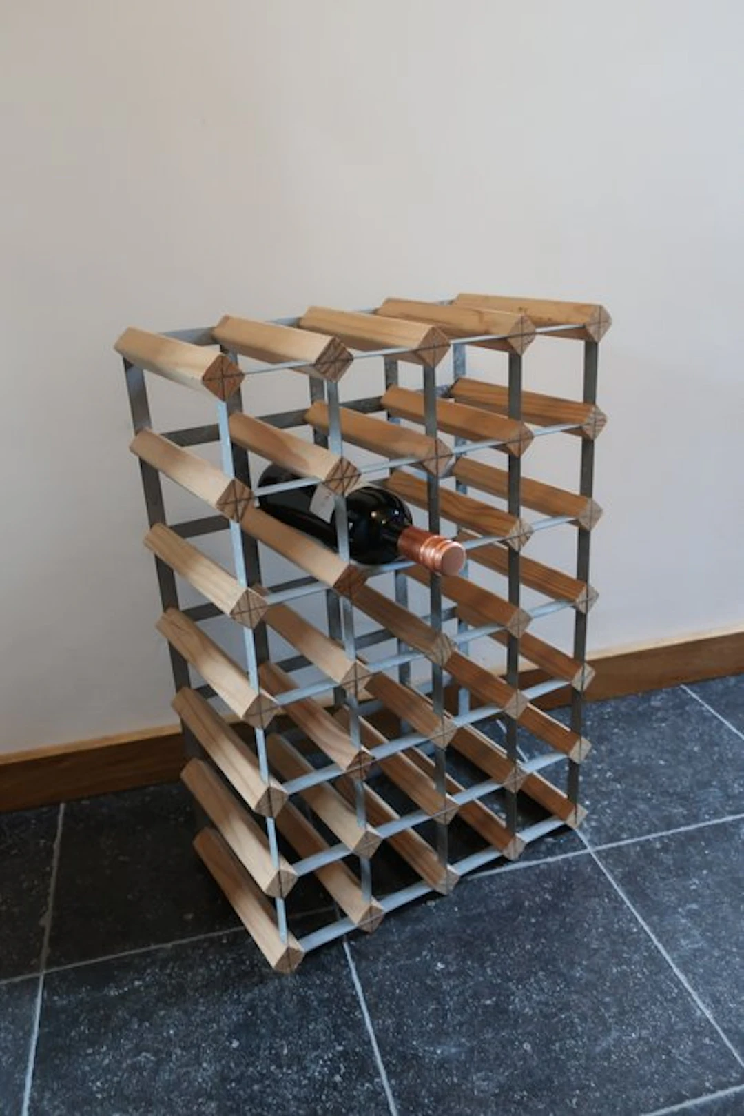 Wine rack - Wood, RVS