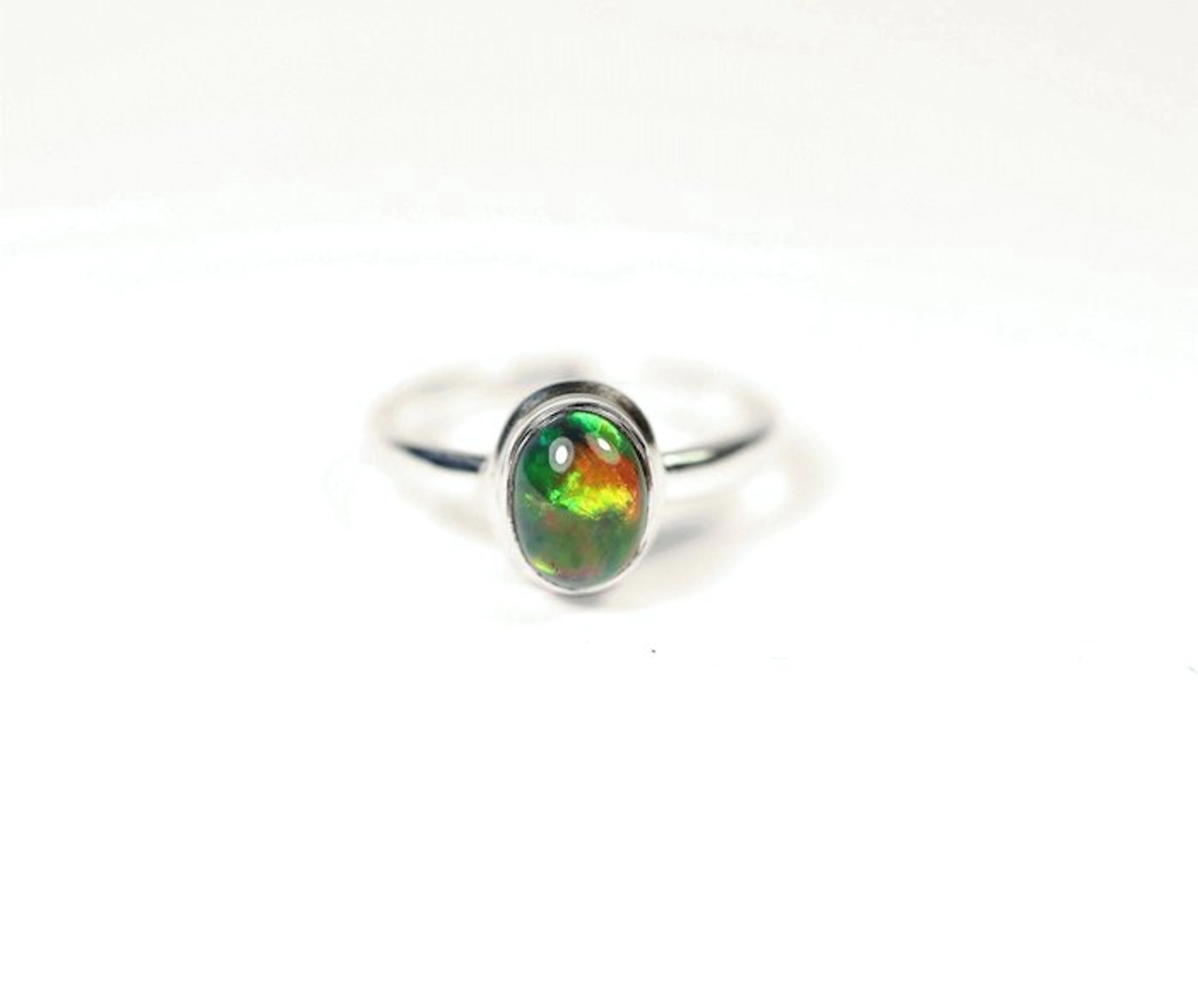 Black Chalama Opal Ring / Cabochon / new- 2.28 g - (1)