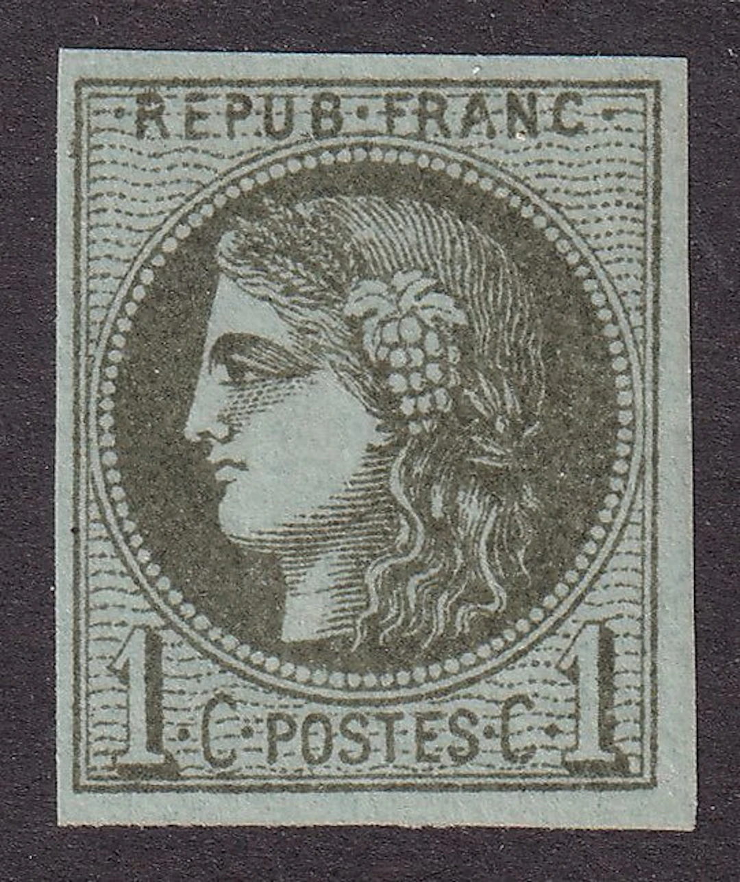 France - 1c new olive* - TTB - Yvert n°39A