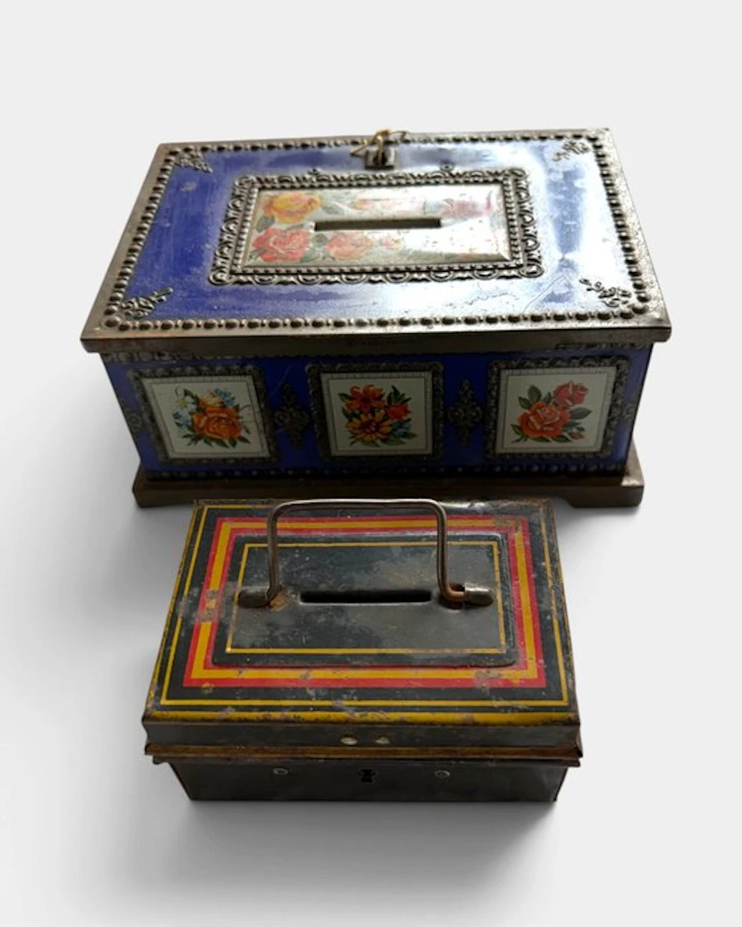 Money box (2) - Metal - old piggy banks
