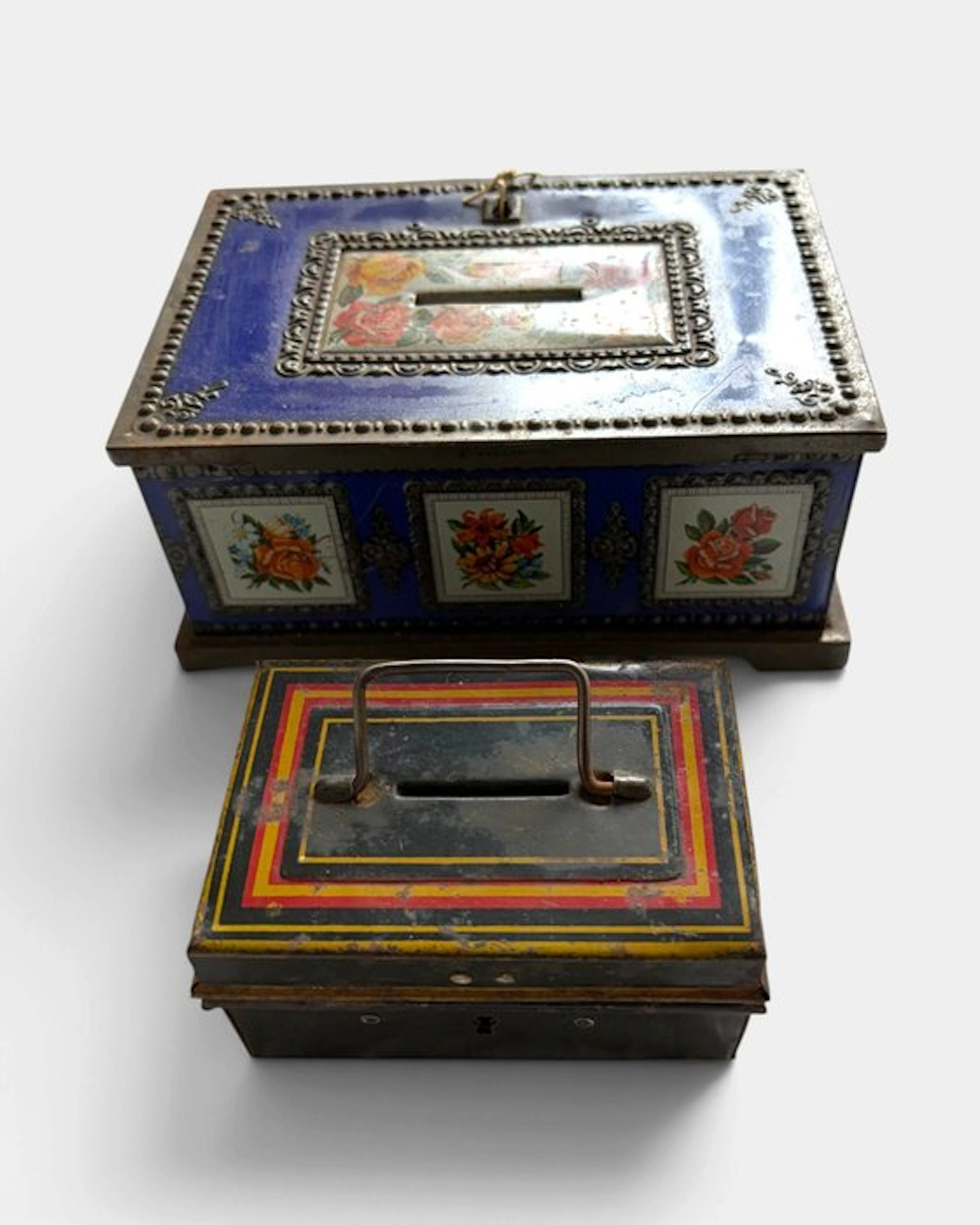 Money box (2) - Metal - old piggy banks