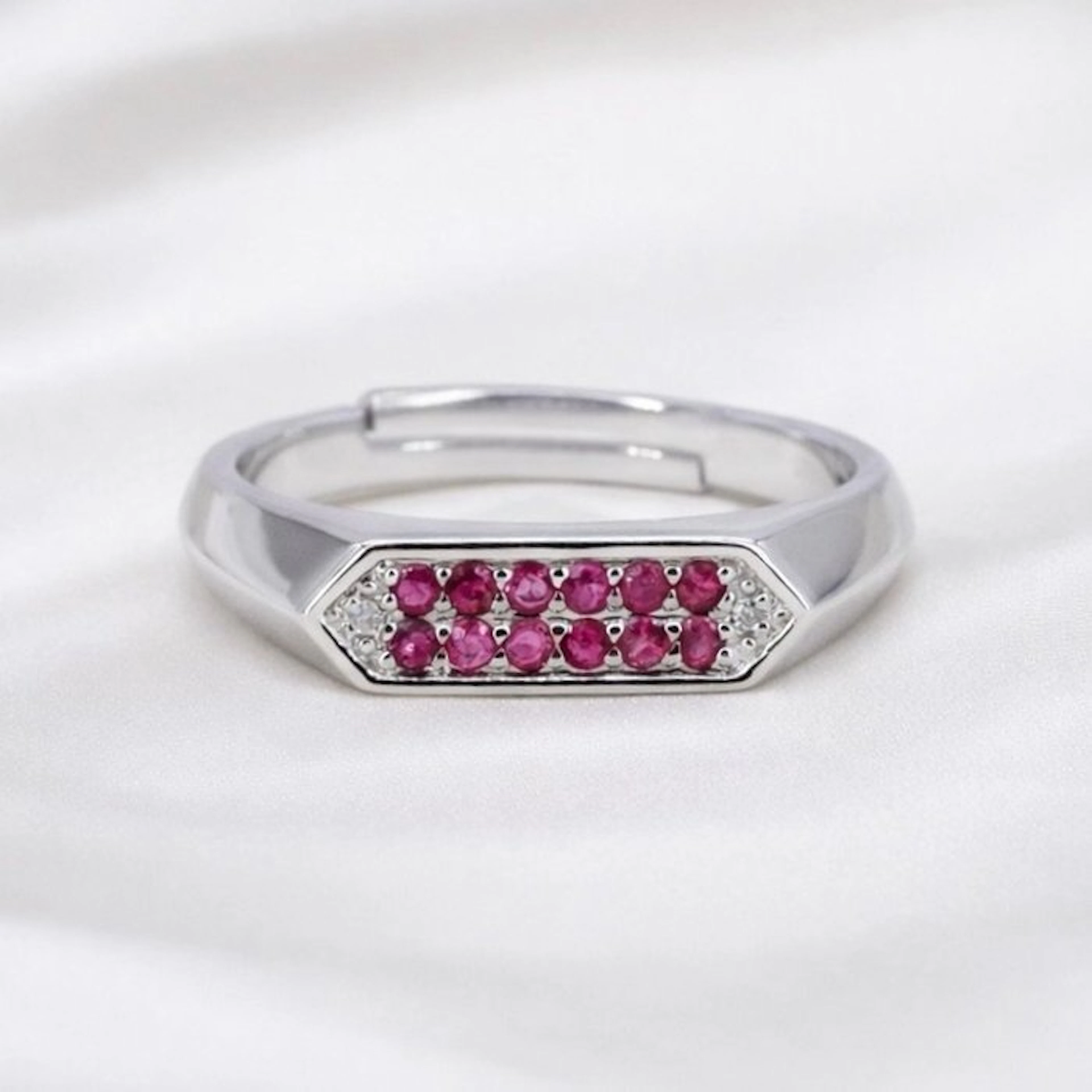 No reserve price - Ring Gold-plated Ruby - Diamond - 18K Gold Plated