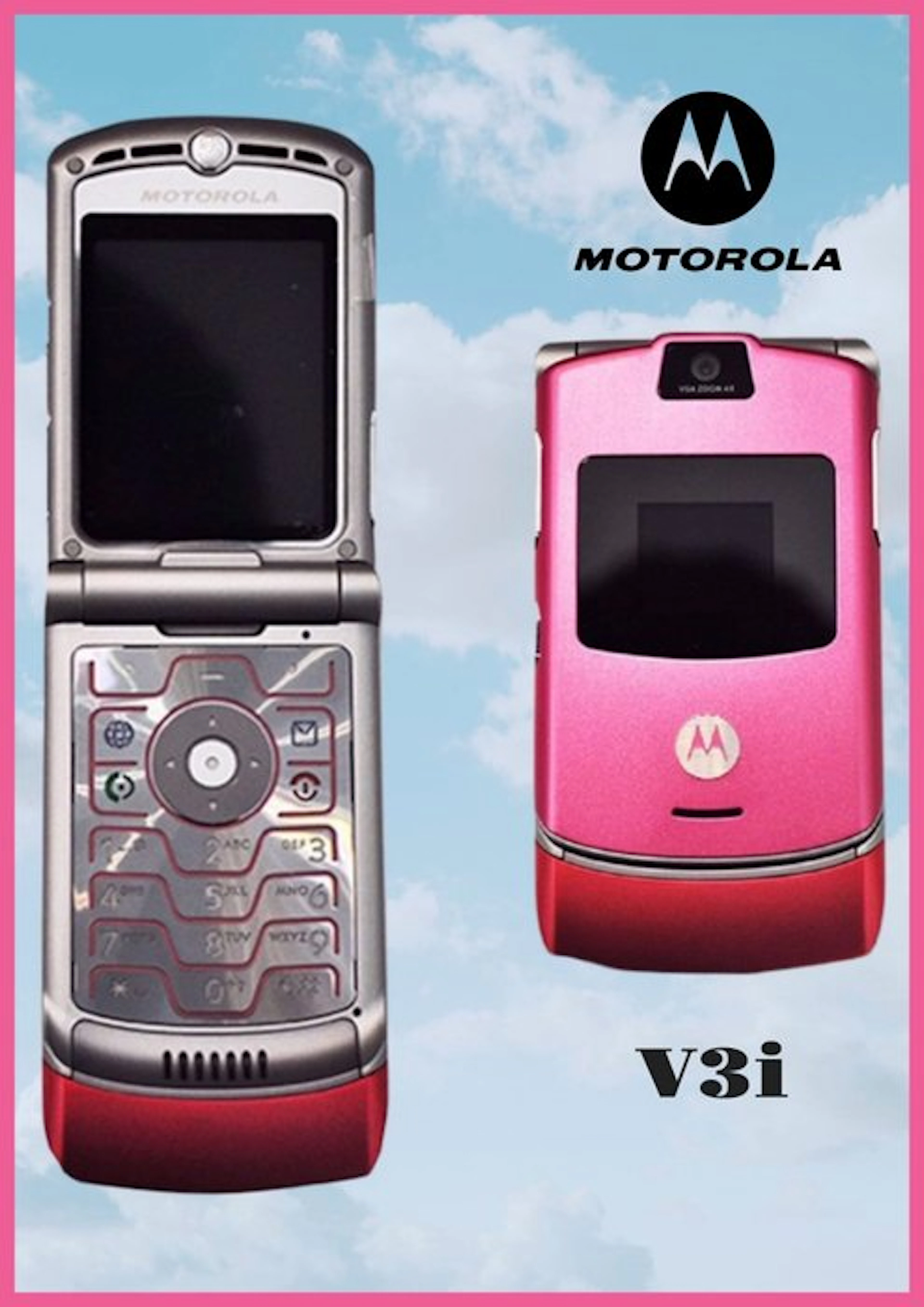 Motorola V3i PINK - Mobile phone - With replacement box