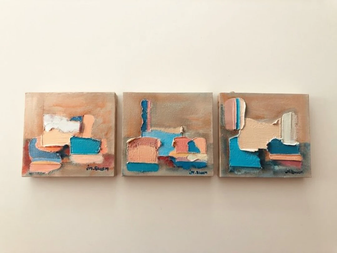 Jean-Marie Bloom (1947) - Triptyque Matières et Horizons