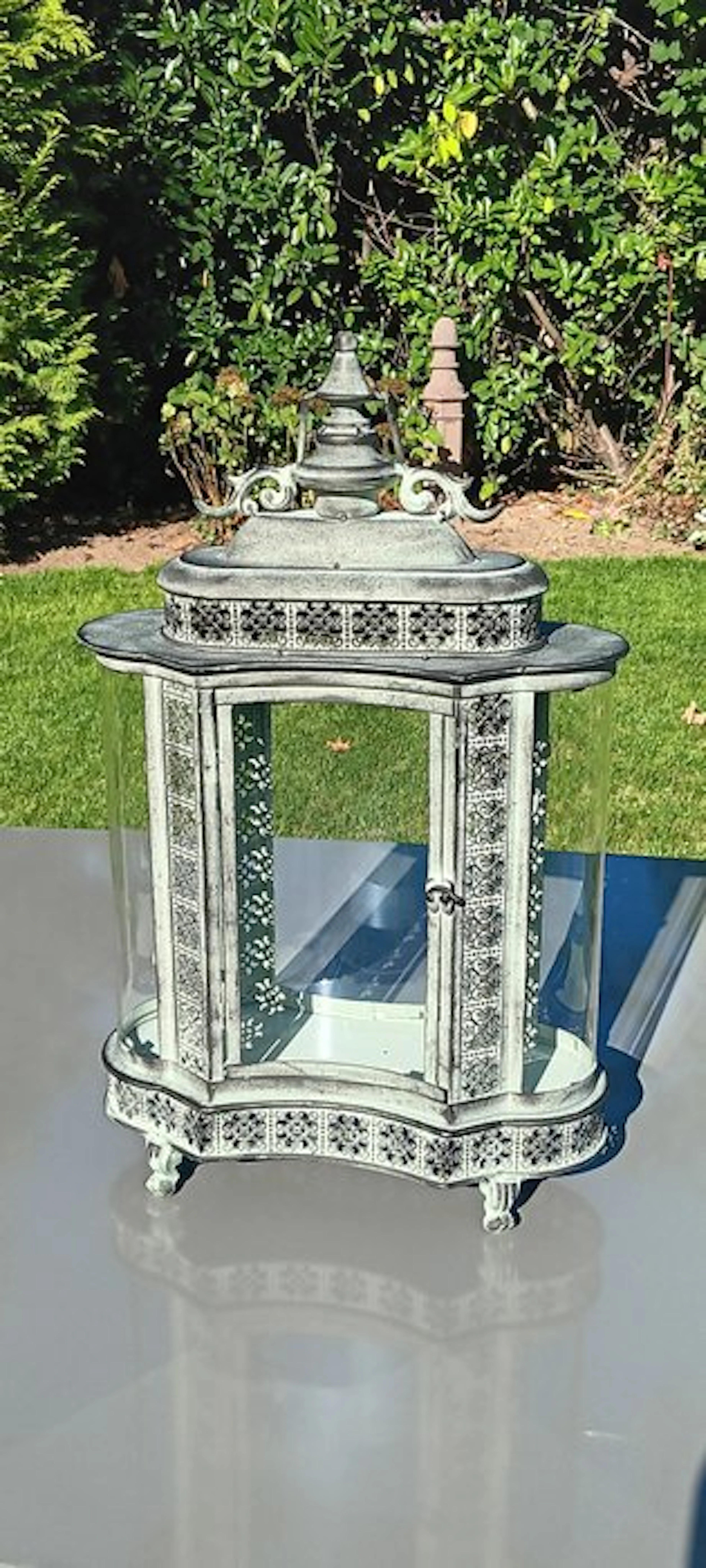 Lantern - Wrought iron - Rustic green lantern