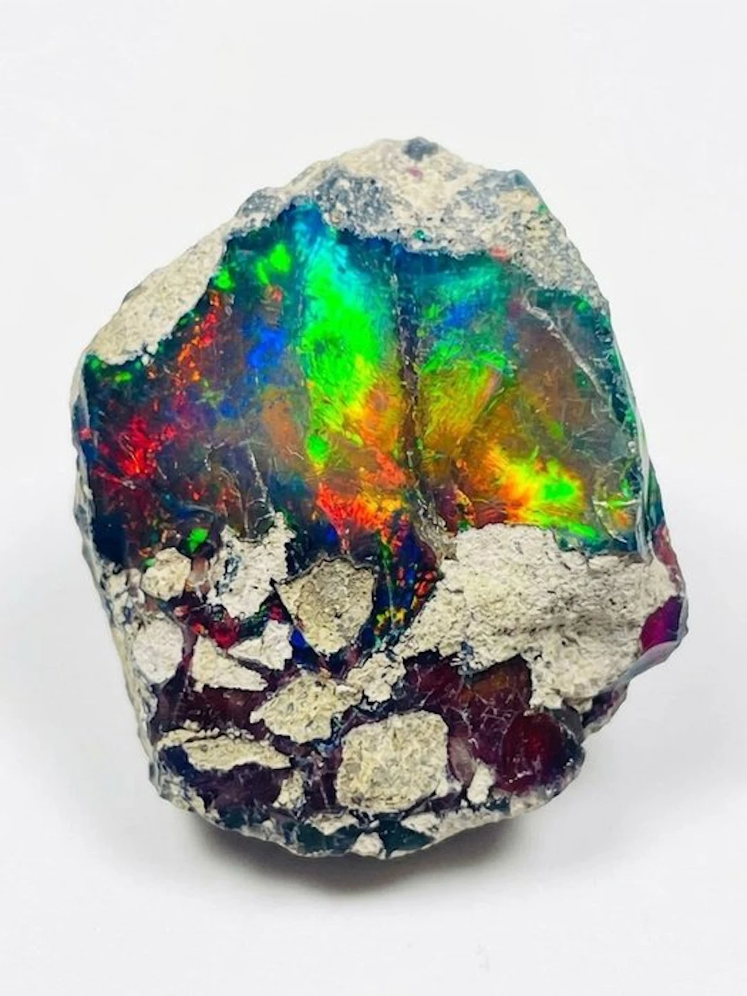 Natural Welo Black Fire Opal in Matrix – Extrapotent...