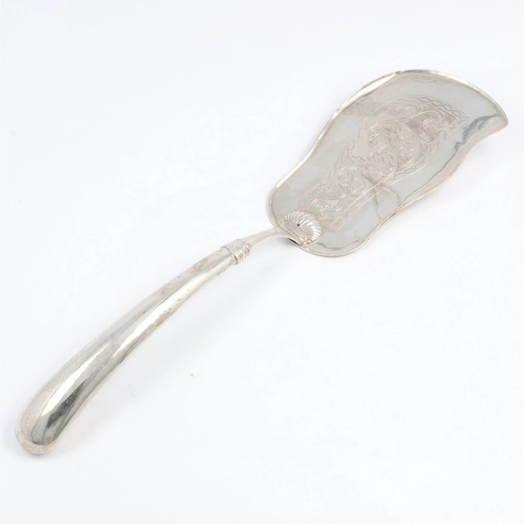 Pastijschep (Noorwegen, 1854). - Cake server - .813 silver - 1850-1900