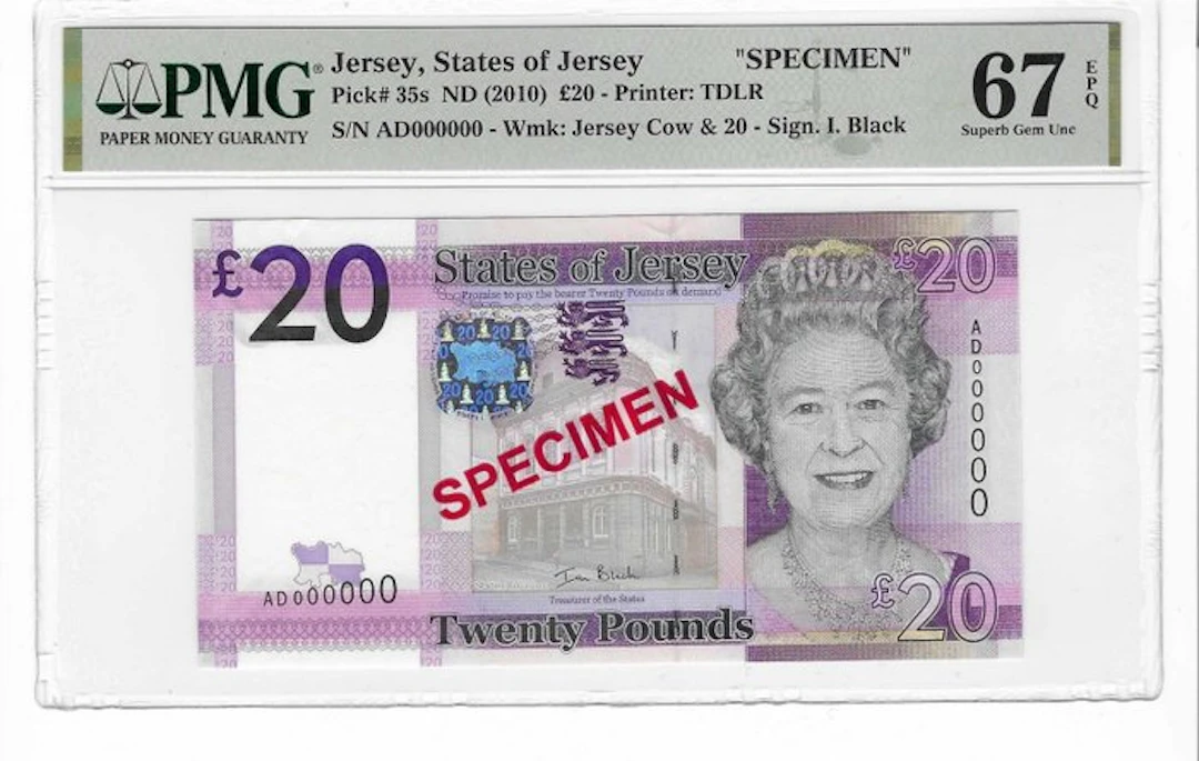 Jersey. - 20 Pounds - ND (2010) - Specimen - Pick 35s (No reserve price)