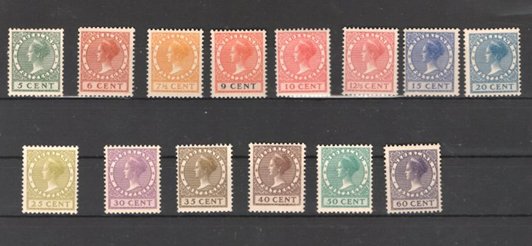 Netherlands 1924/1926 - Complete Veth series without watermark
