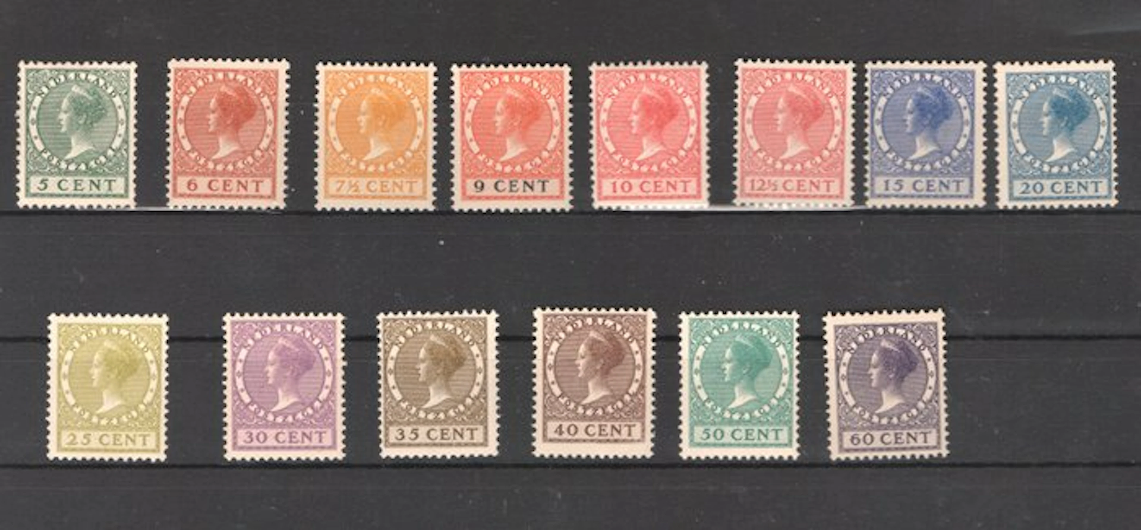 Netherlands 1924/1926 - Complete Veth series without watermark
