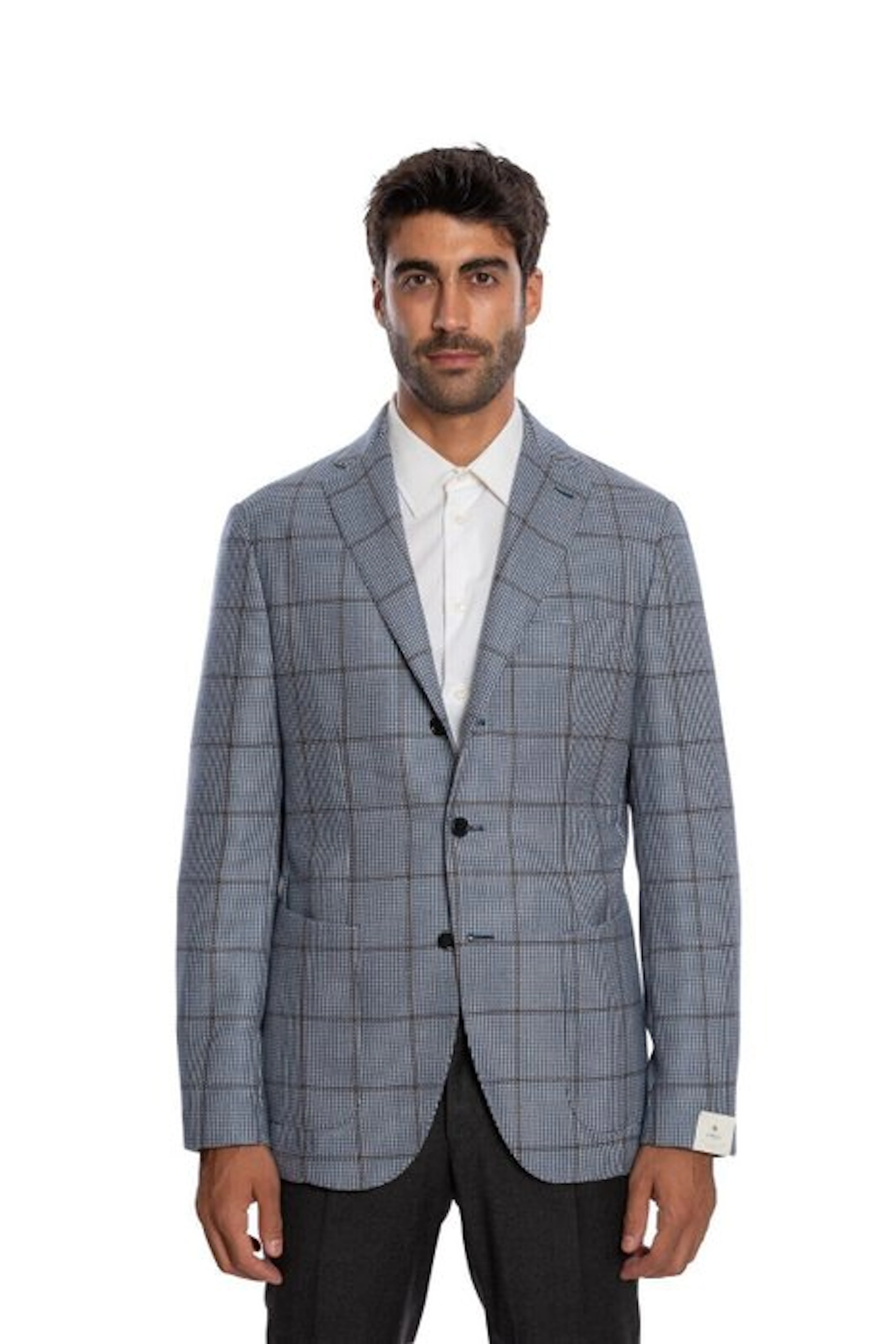 LUIGI BORRELLI - 52 IT - "PROCIDA" Hand-Sewn Blue Gray...