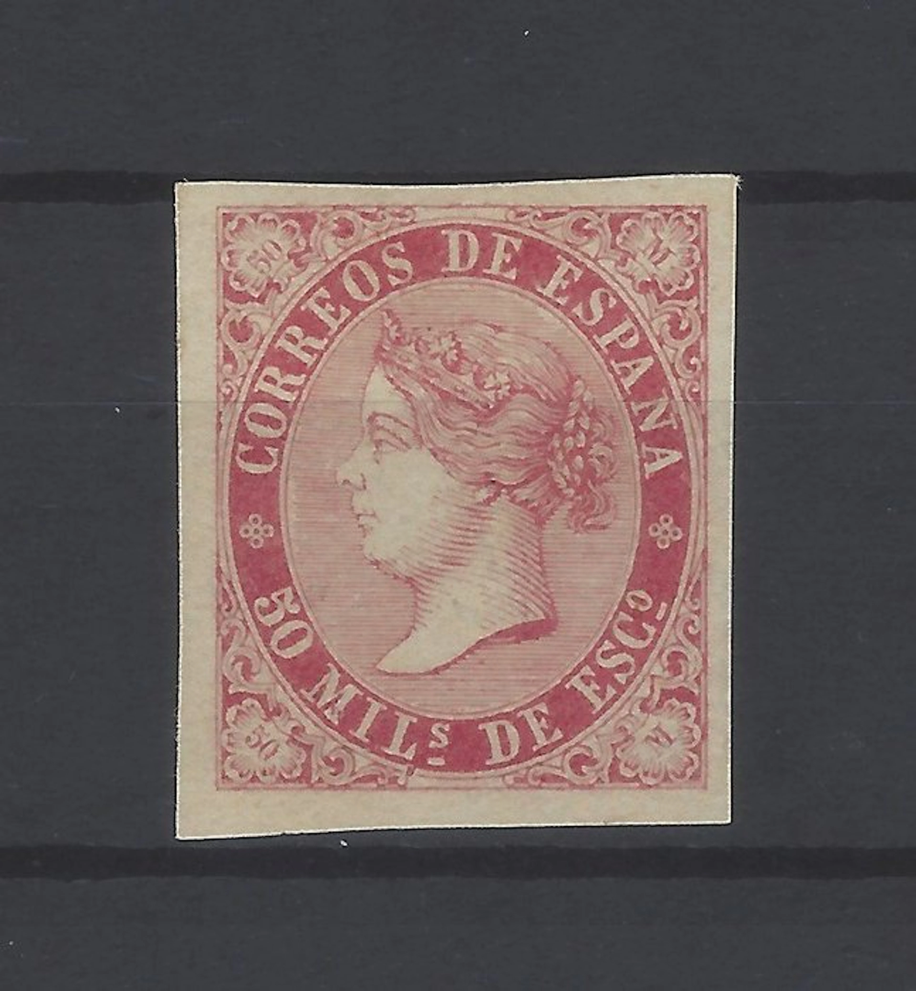 Spain 1868 - Elizabeth II - color test - Edifil nº 98cc
