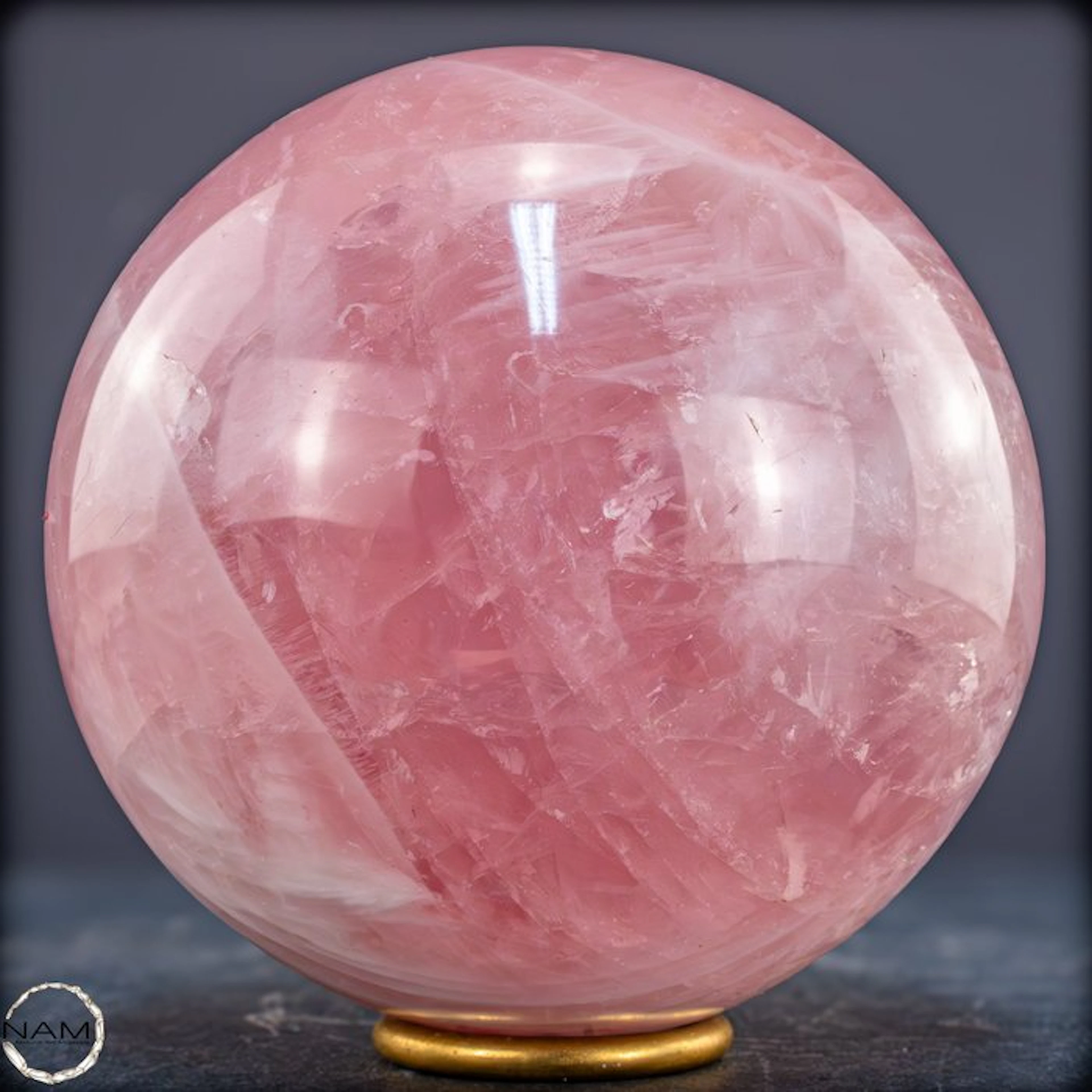 Elegant rose quartz sphere from Brazil of exceptional quality- 2187.51 g
