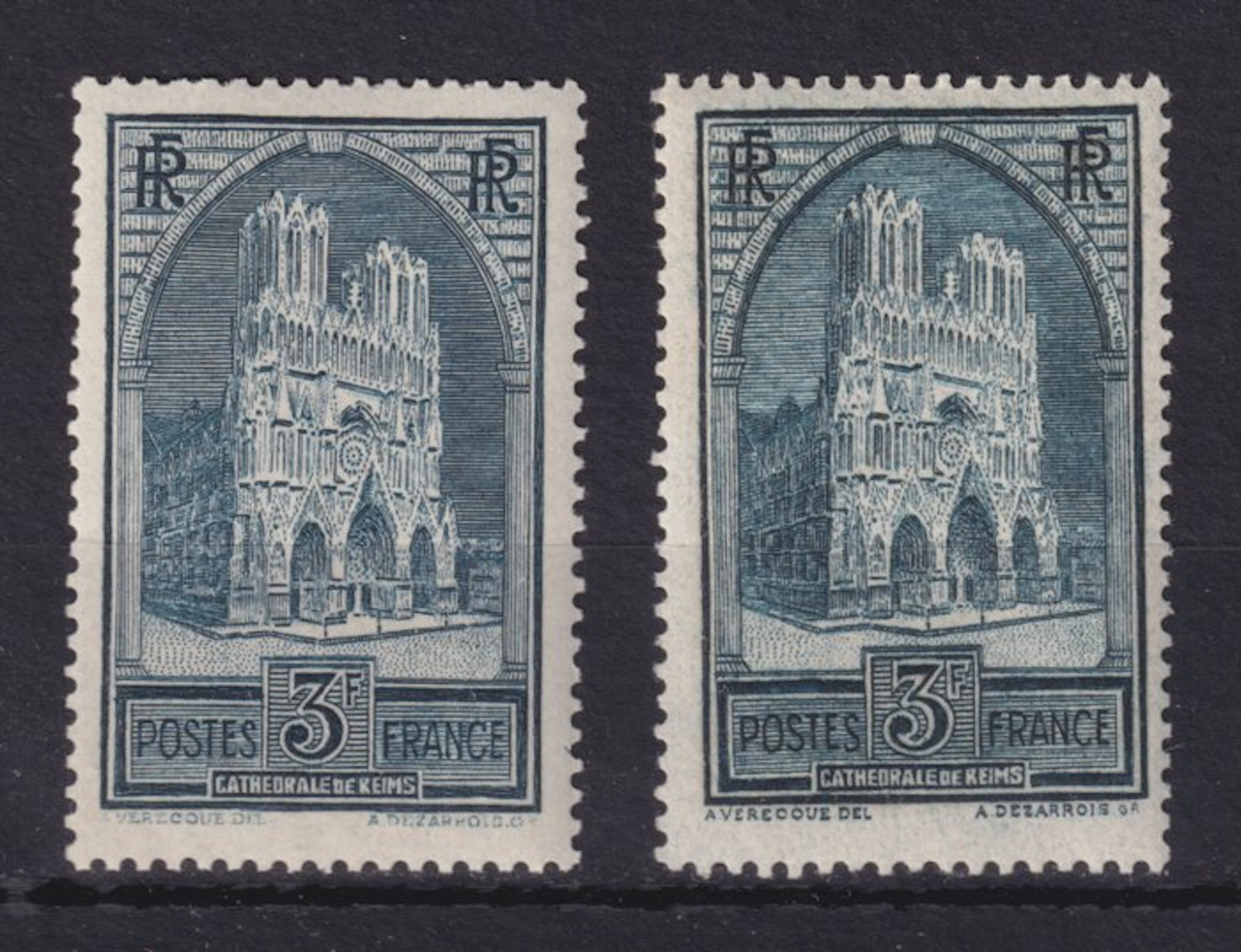 France 1929 - Stamps "Cathedral of Reims"