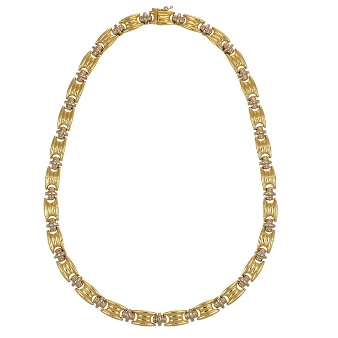 Necklace - 18 kt. Yellow gold, White gold - Made in Italy - Handmade