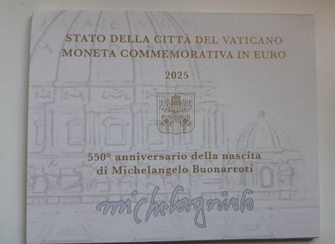 Vatican. 2 Euro 2025 "Michelangelo" (No reserve price)