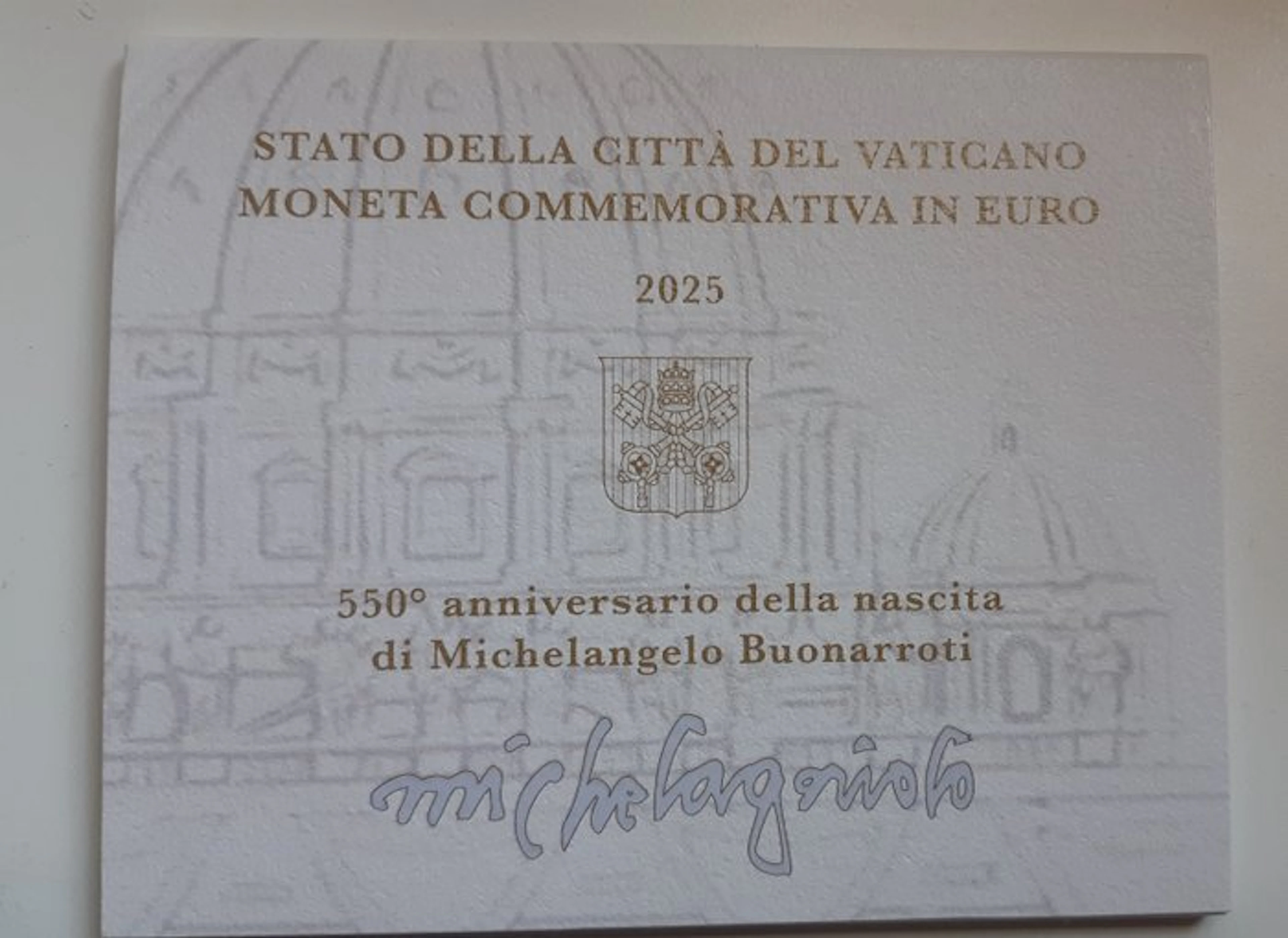 Vatican. 2 Euro 2025 "Michelangelo" (No reserve price)