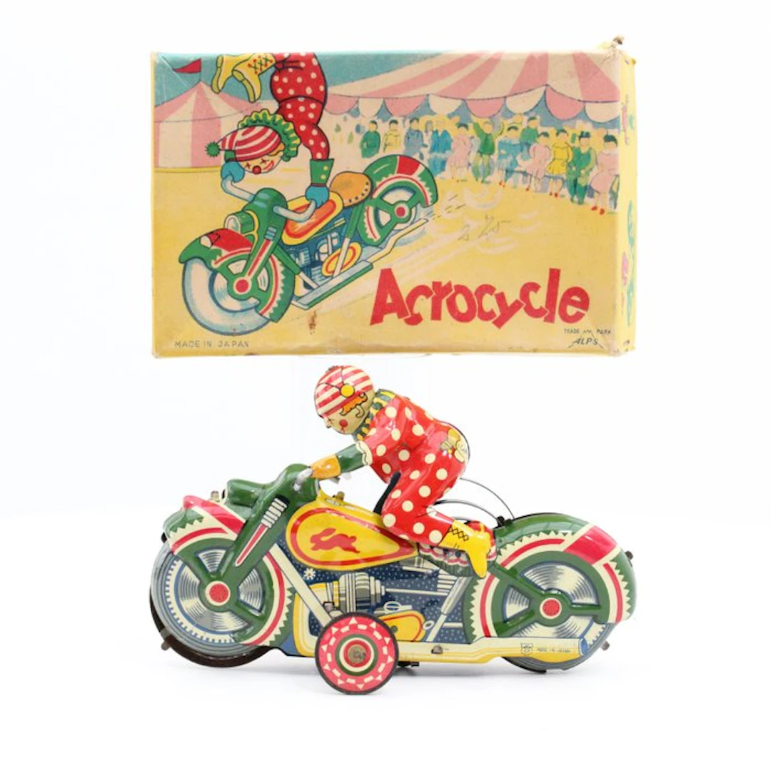 Alps - Tin toy - Acrocycle , Motorfiets , wind up 16 - 1950-1960 - Japan