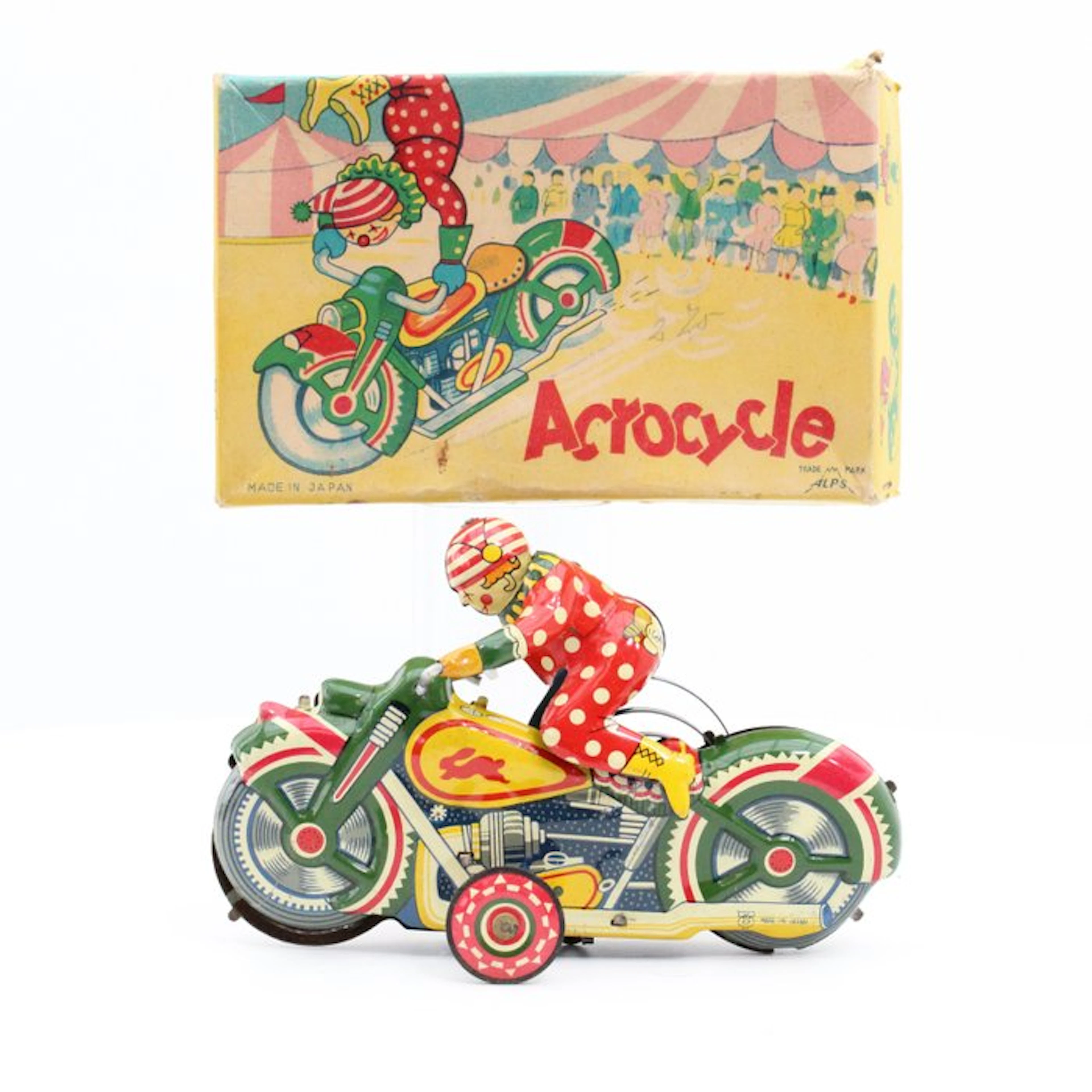 Alps - Tin toy - Acrocycle , Motorfiets , wind up 16 - 1950-1960 - Japan