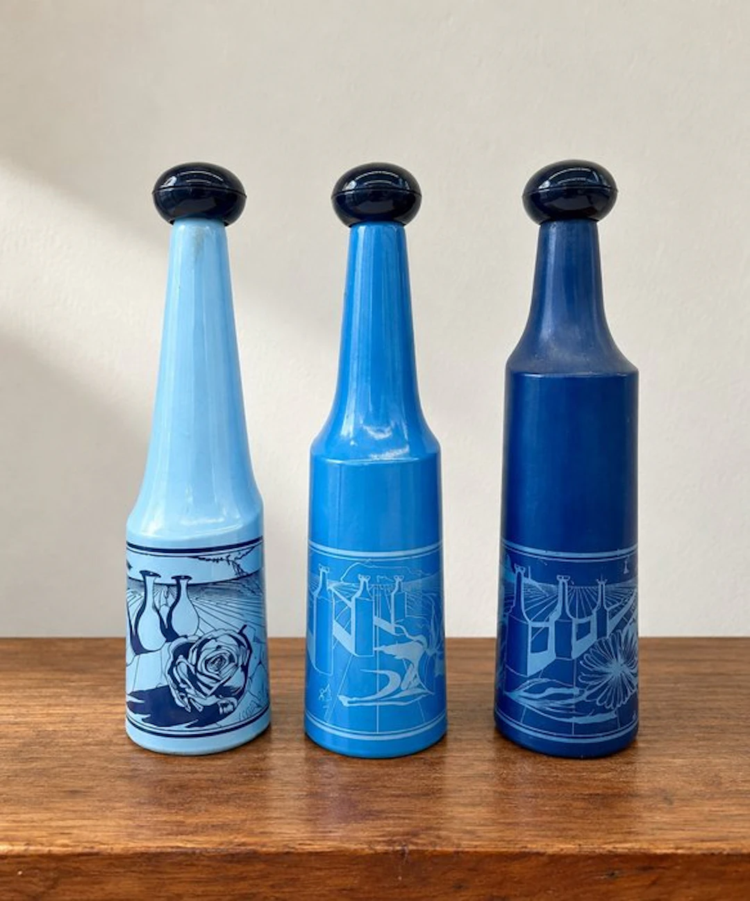 Rosso Antico - Salvador Dalí - Bottle (3) - Glass - Complete set of 3 bottles