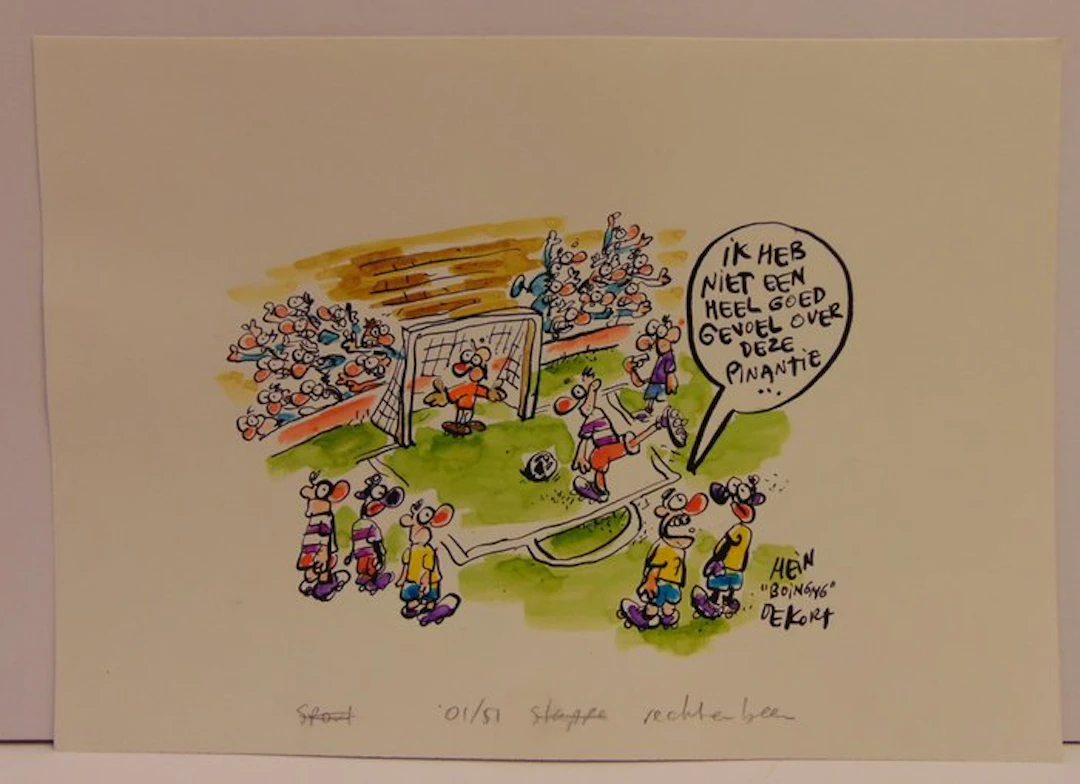 Kort, Hein de - 1 Original drawing - Pinalty - 1998