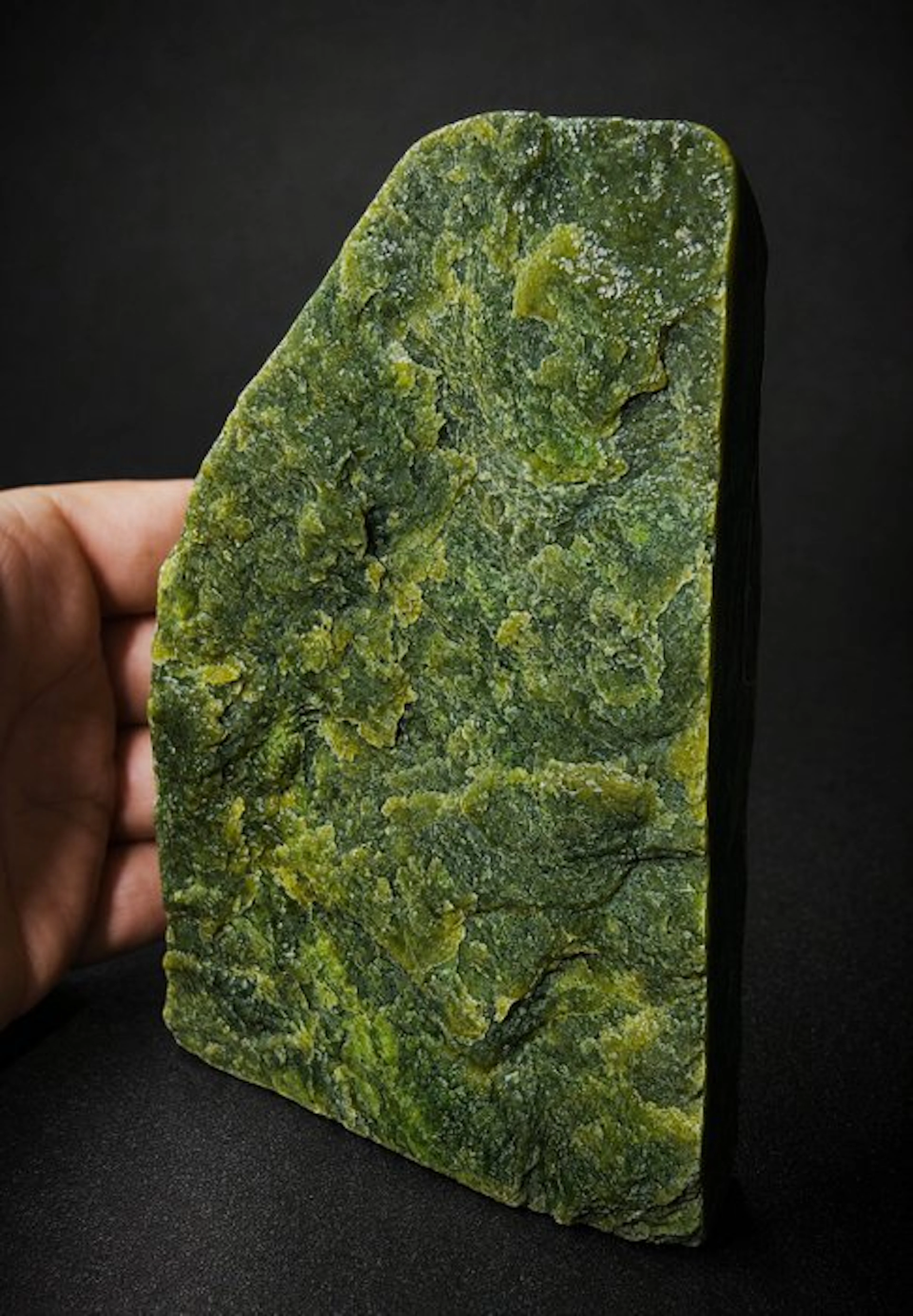 Premium Nephrite Jade Slab – Raw Front & Back
