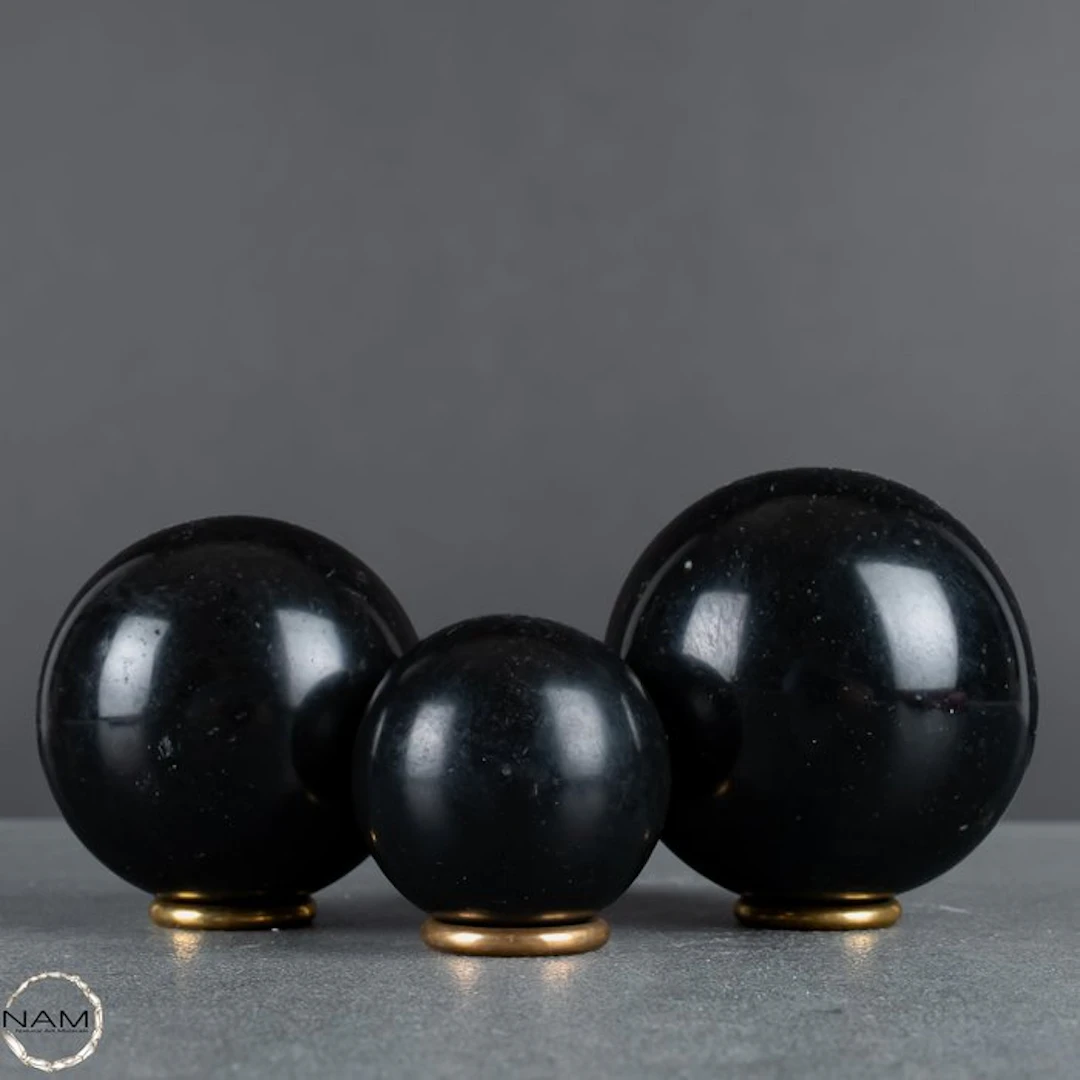 Timeless Strength – Black Tourmaline Sphere Set Powerful...