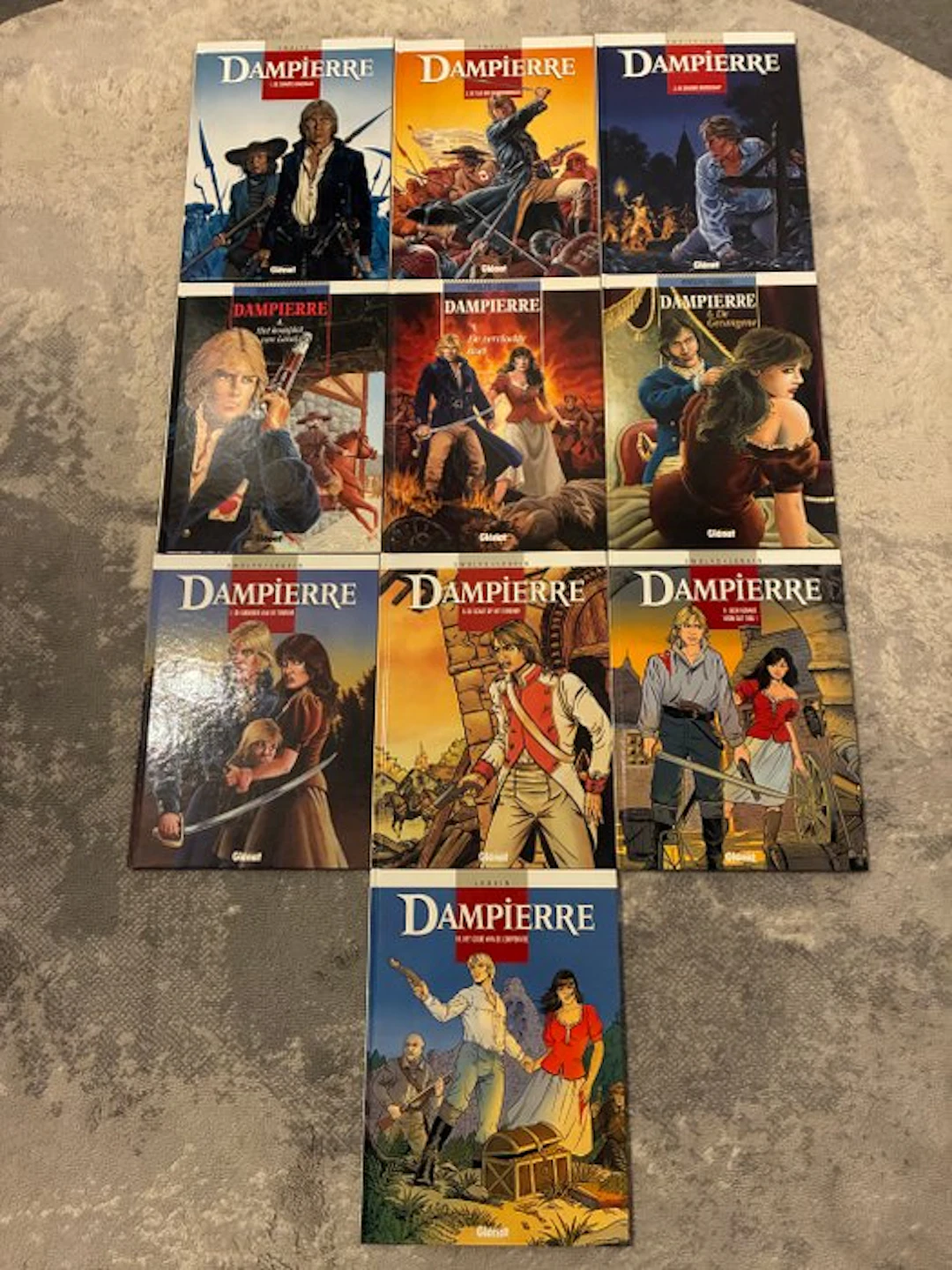 Dampierre 1 t/m 10 - Complete reeks HC - 10 Album - 1988/2002
