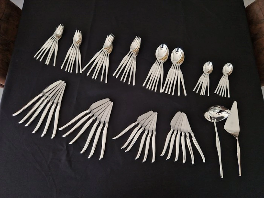 Christofle - Tapio Wirkkala - Cutlery set for 12 (76) - Duo - Silverplated