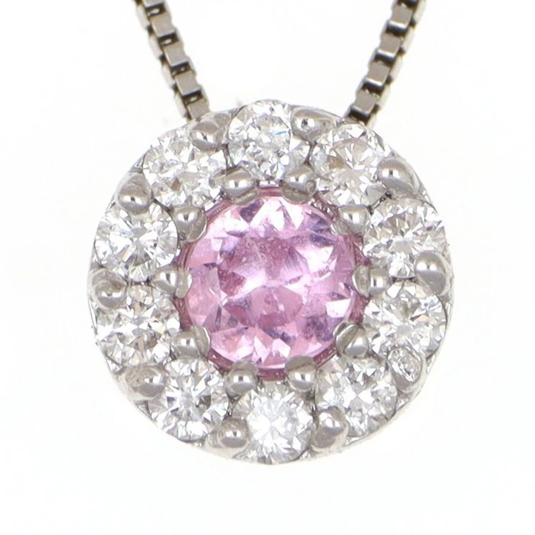 No reserve price - Pendant - 18 kt. White gold Sapphire - Diamond