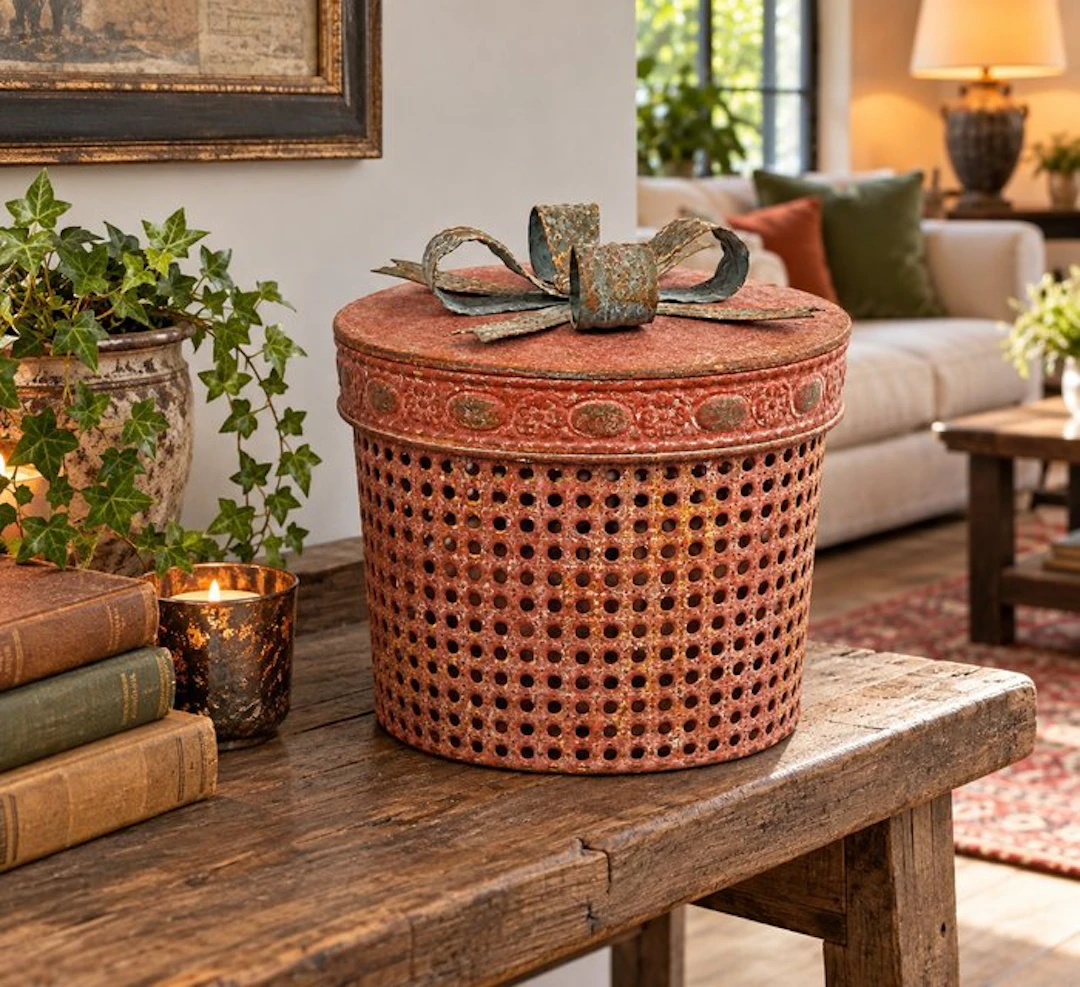Casket - Iron - iron jewelry box drum
